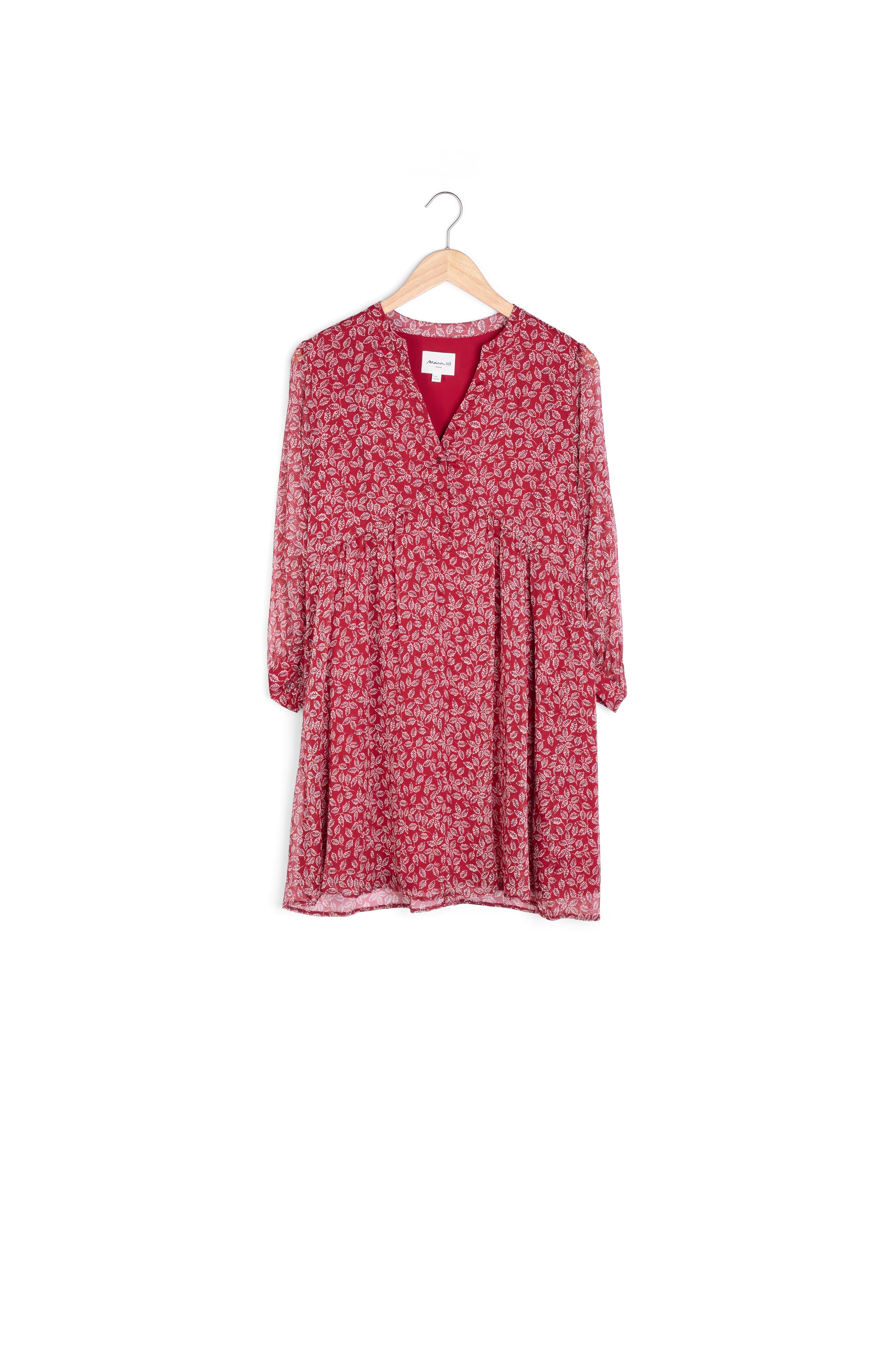 Robe rouge imprimé fleuri Calypso Faume - seconde main