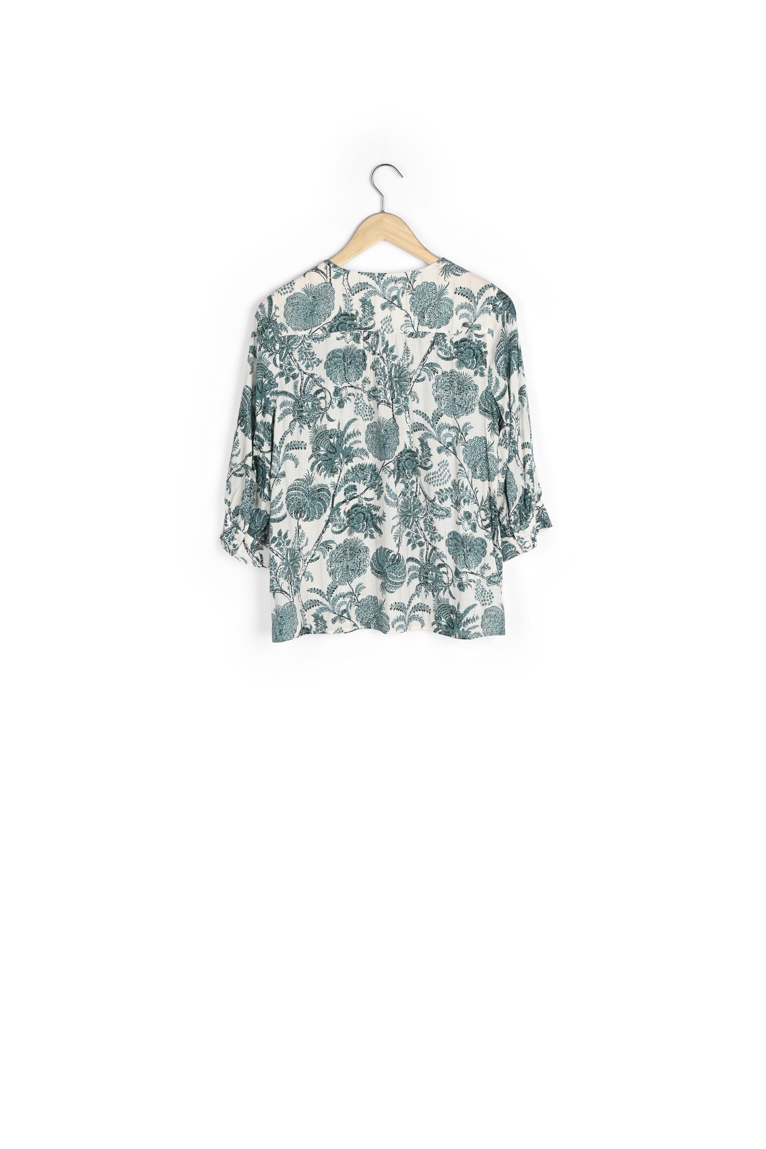 Blouse imprimée fleuri vert Loana Faume - seconde main