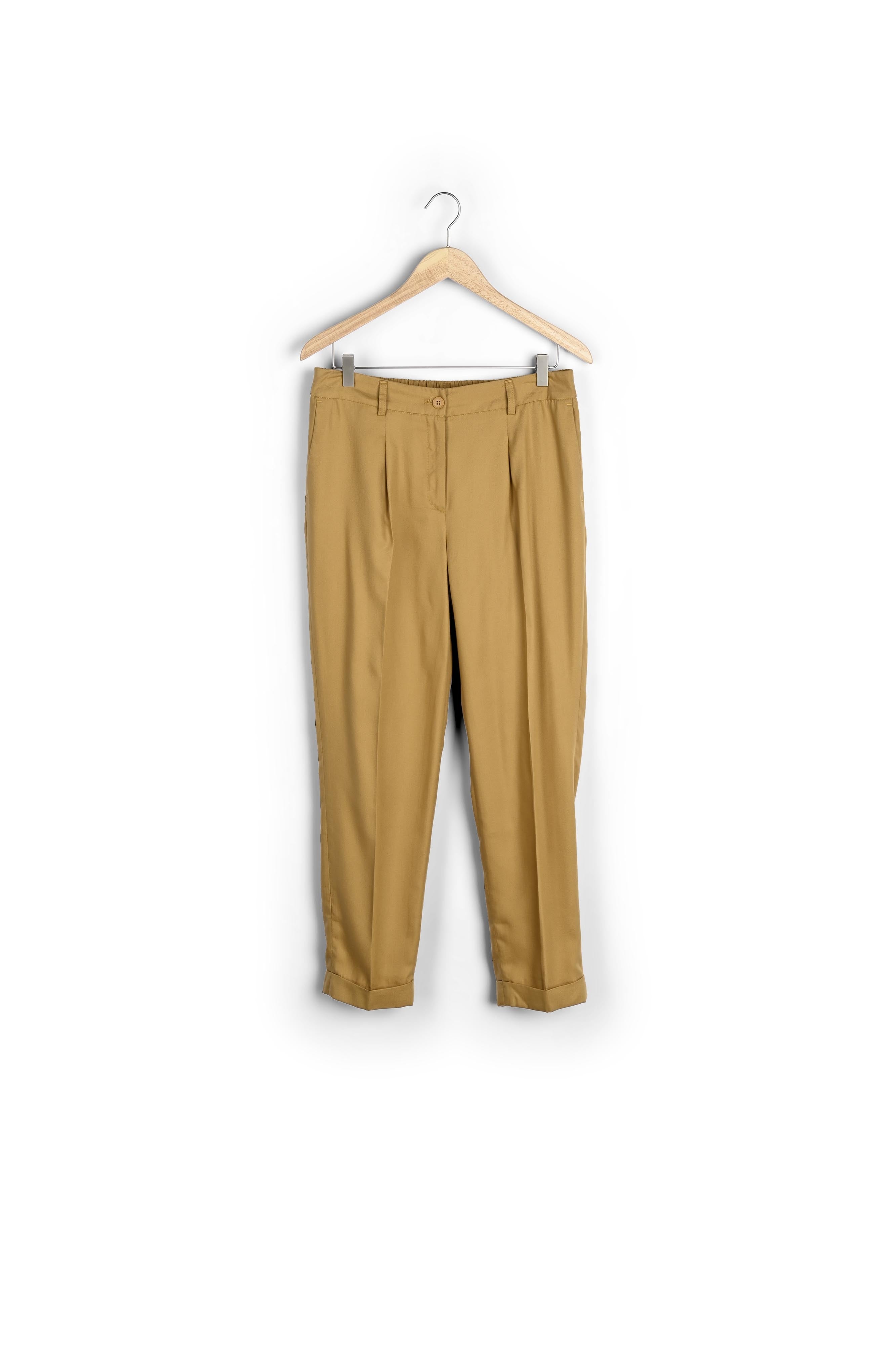 Pantalon chino ocre en Lyocell Idylle Faume - seconde main