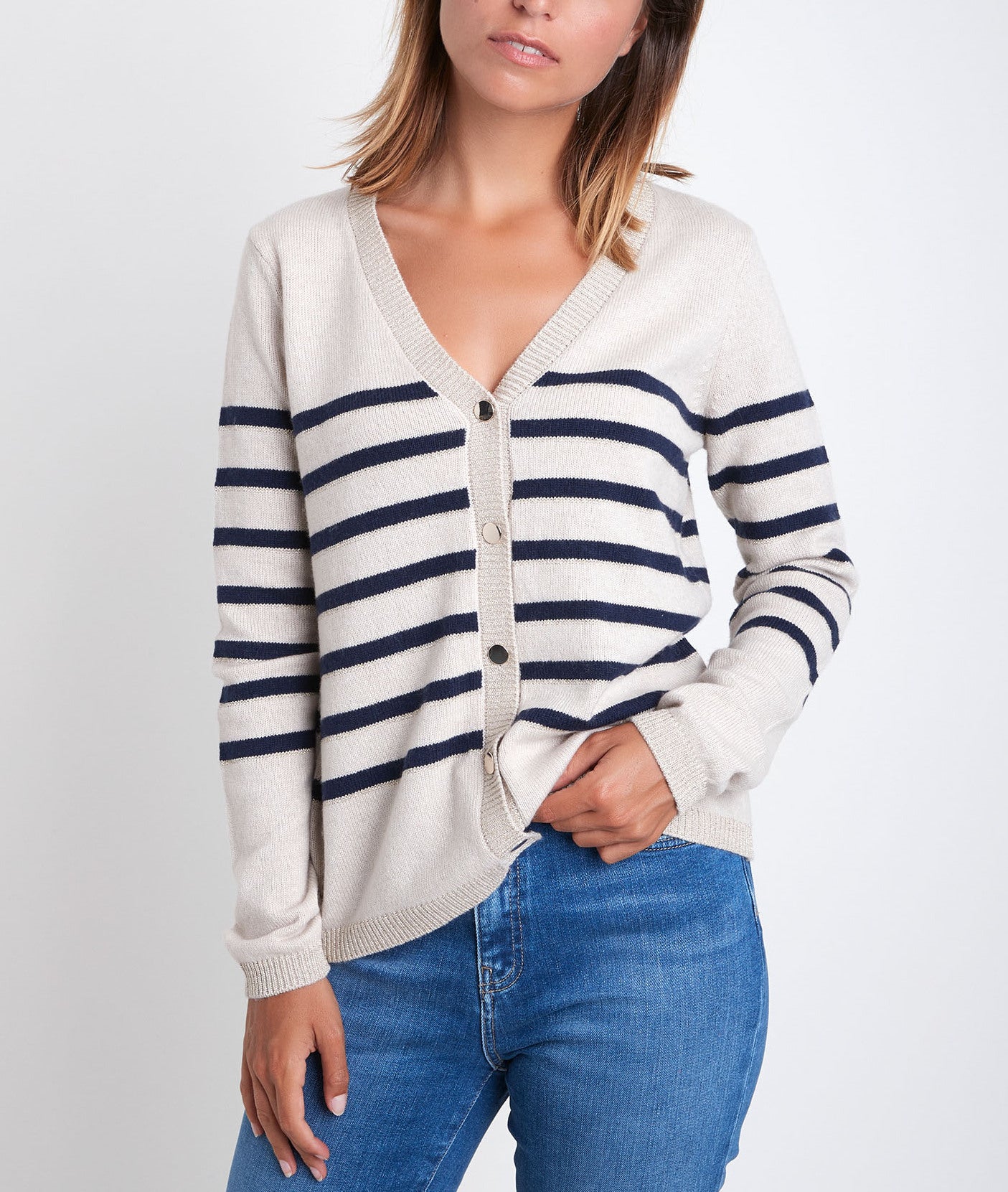 Gilet rayé Rosa Faume - seconde main