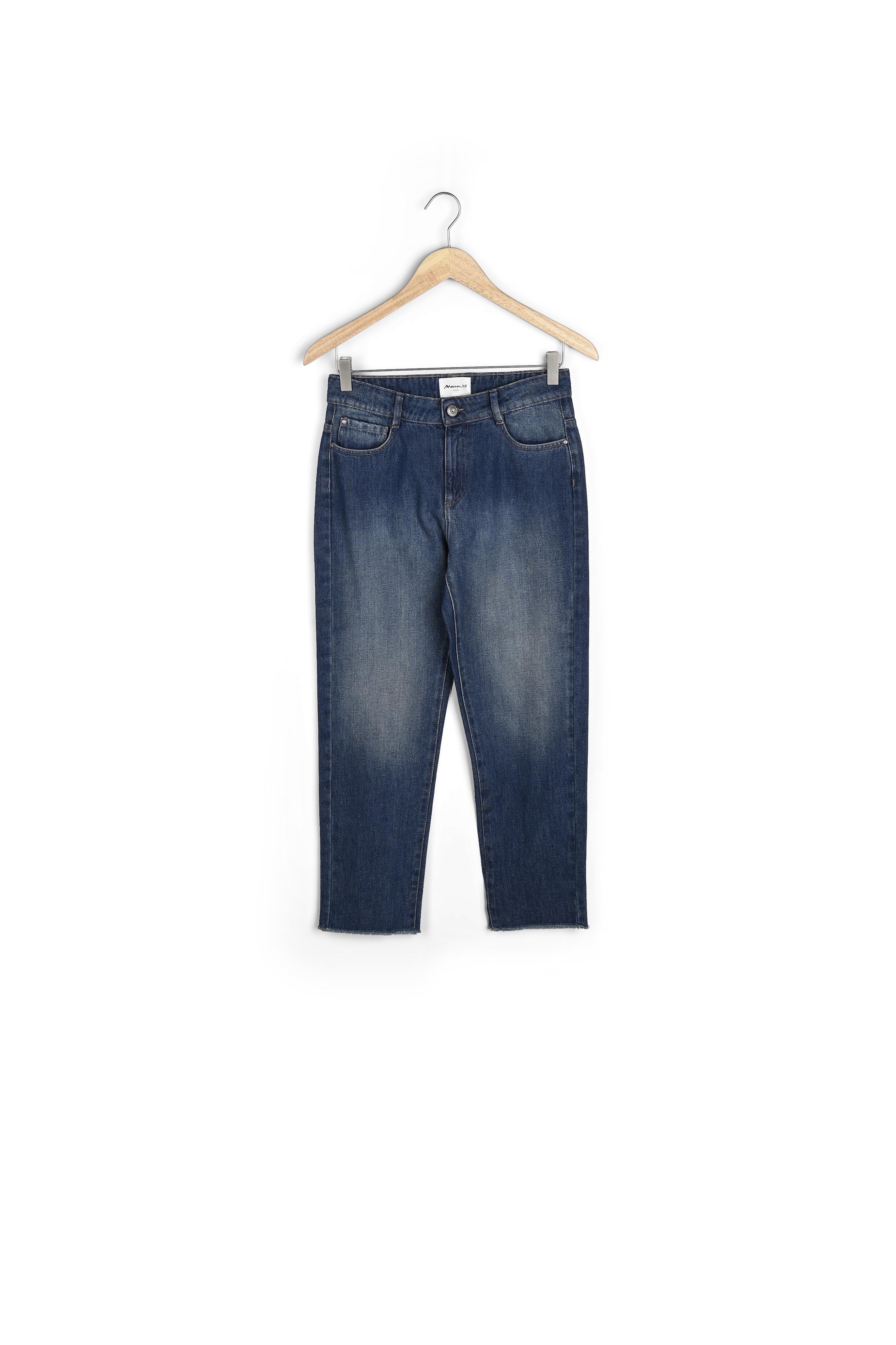 Jean droit à bords francs en coton denim brut Patience Faume - seconde main