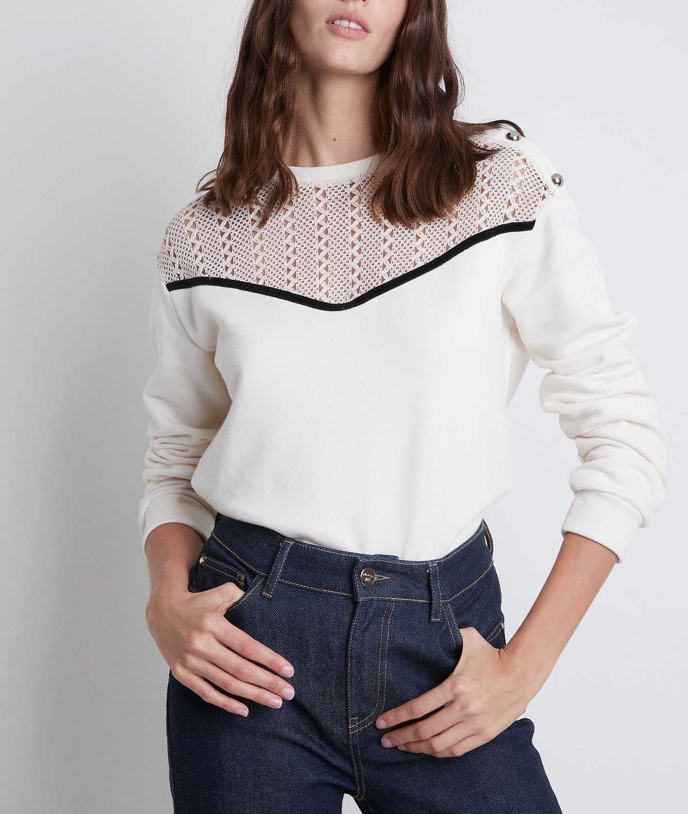 Sweat à dentelle Dimitri Faume - seconde main