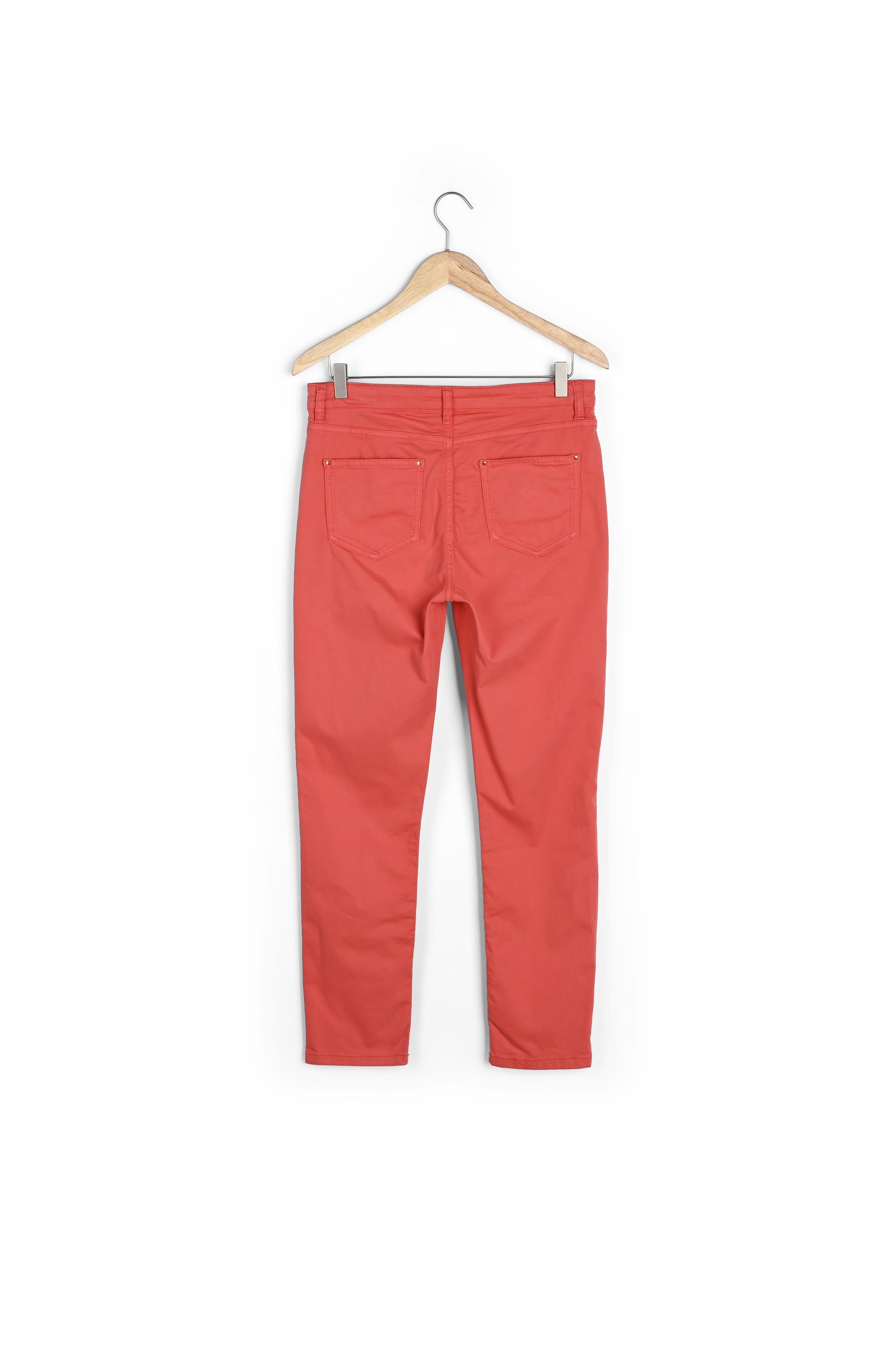Jean corail 7/8e slim satin de coton Vendome Faume - seconde main