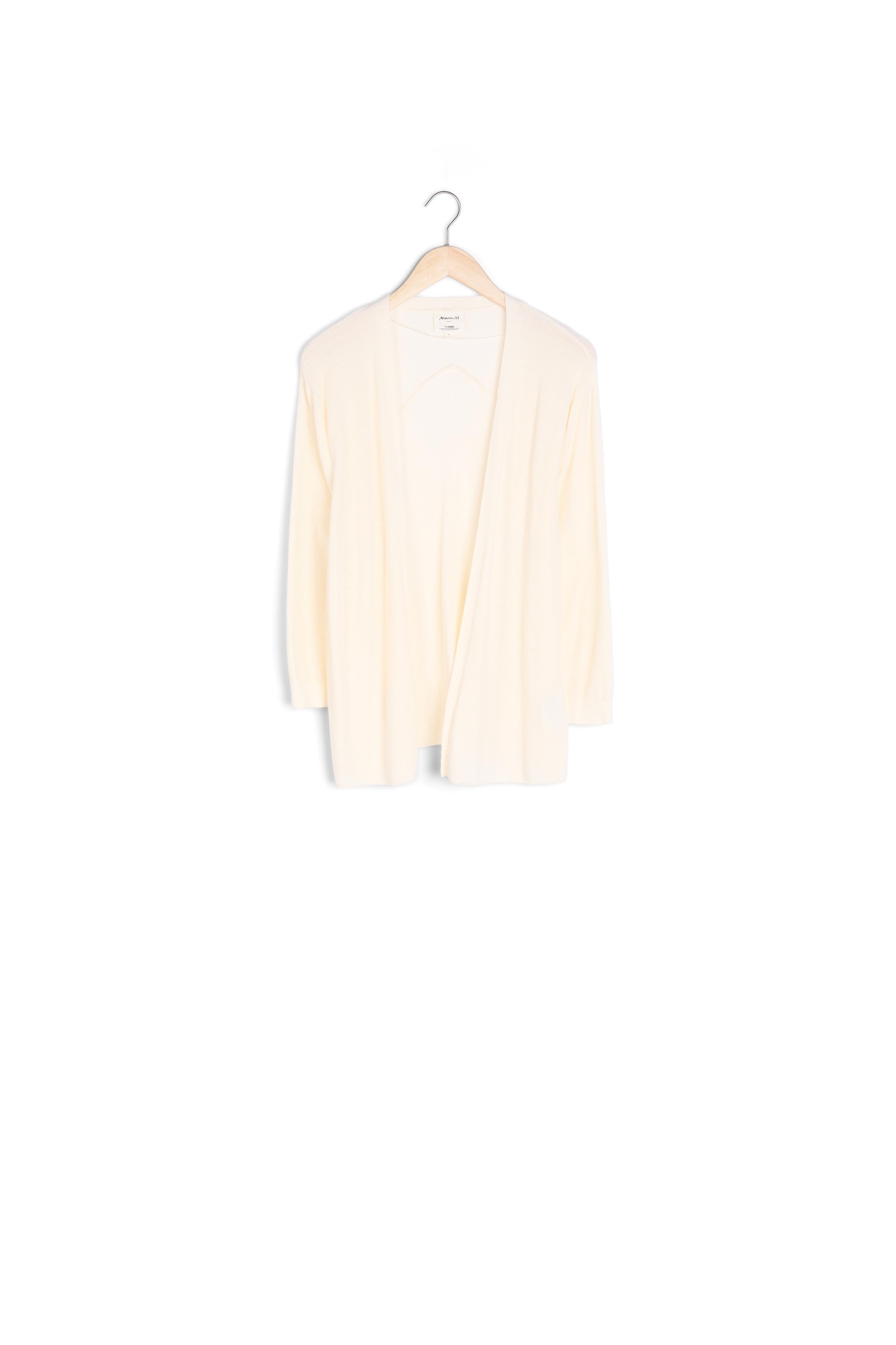 Gilet fin en lyocell, coton et lin crème Petronille Faume - seconde main