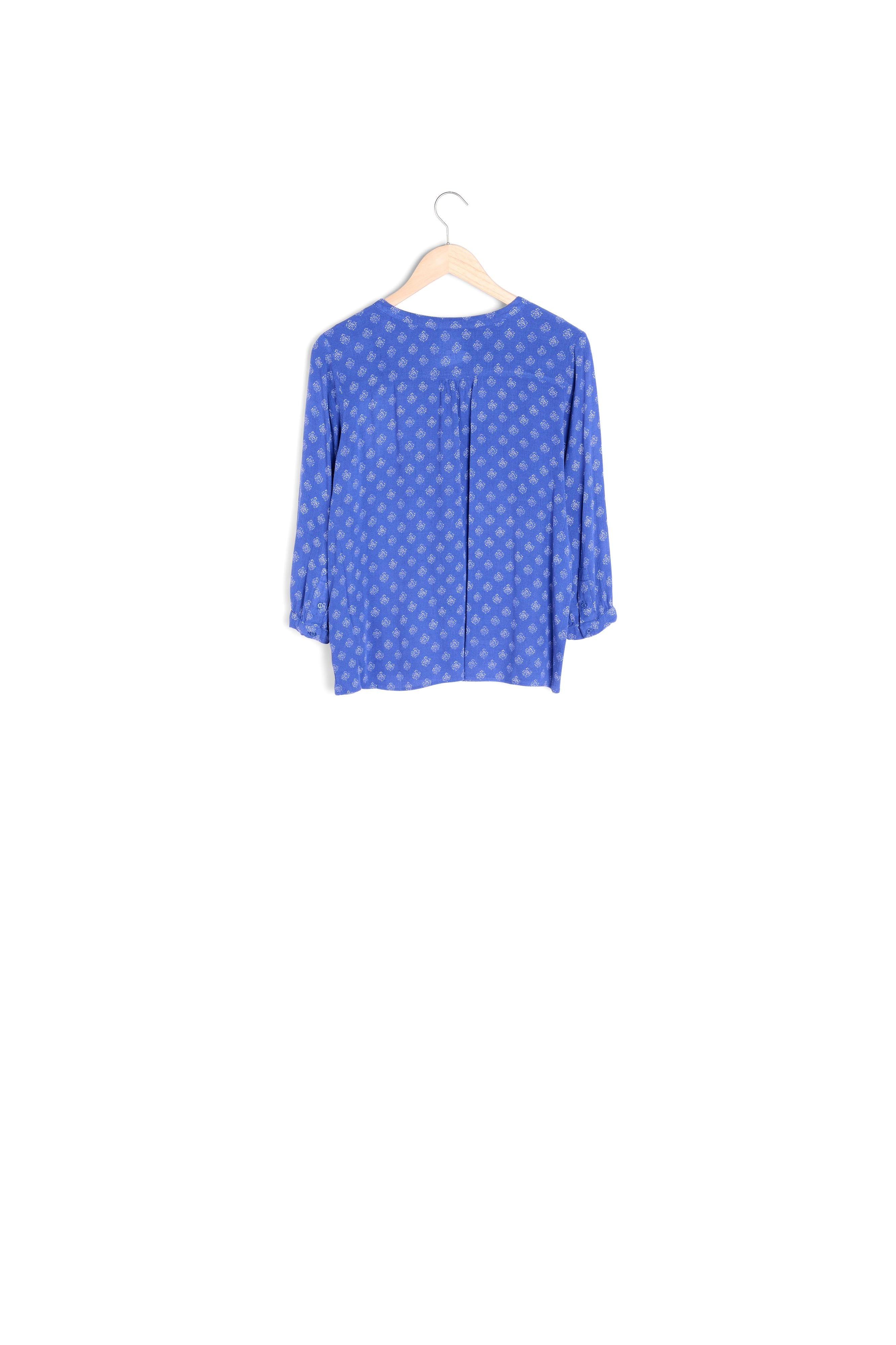 Blouse fluide imprimée myosotis Adelia Faume - seconde main