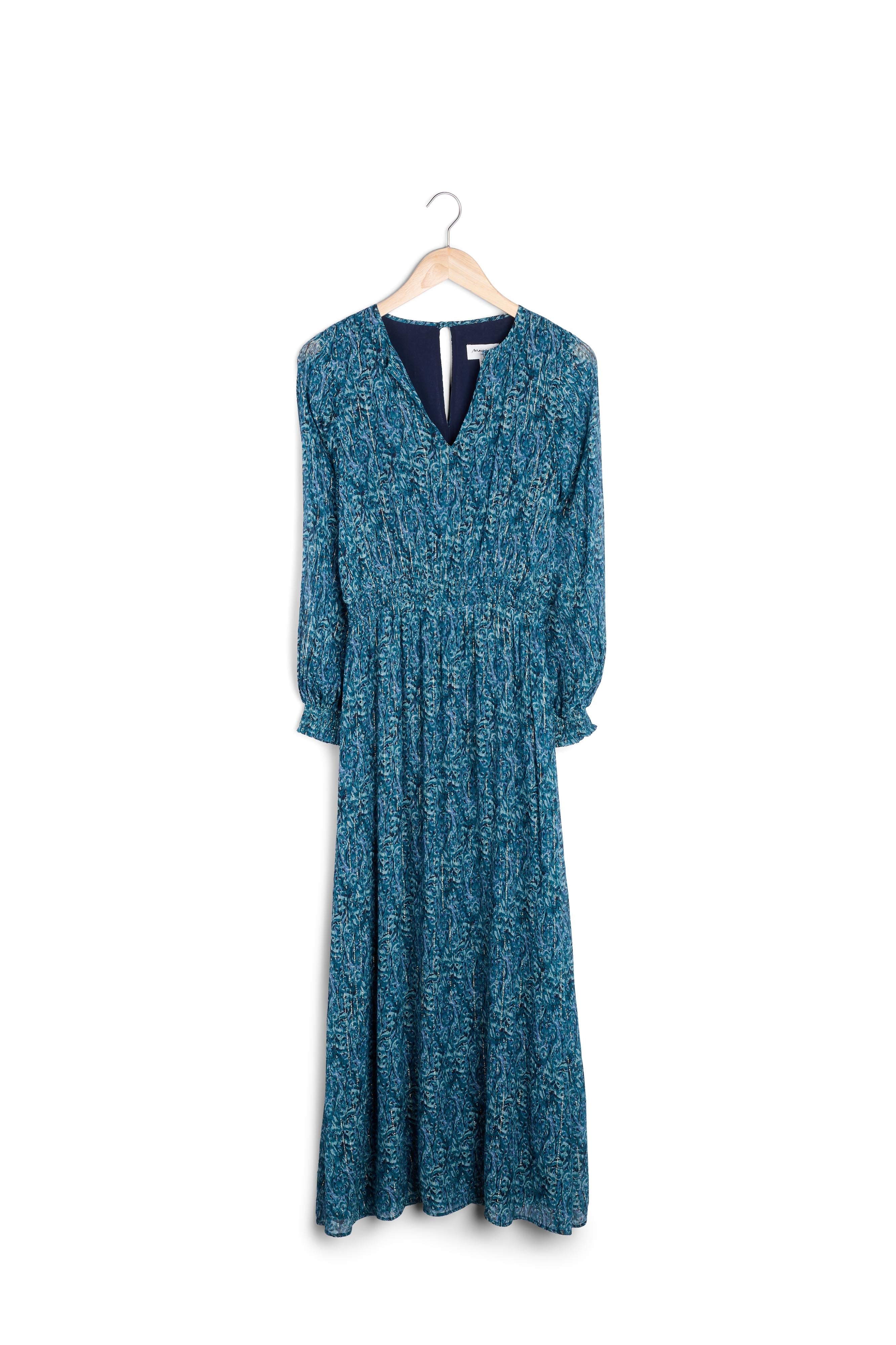 Robe longue imprimée verte Netra Faume - seconde main