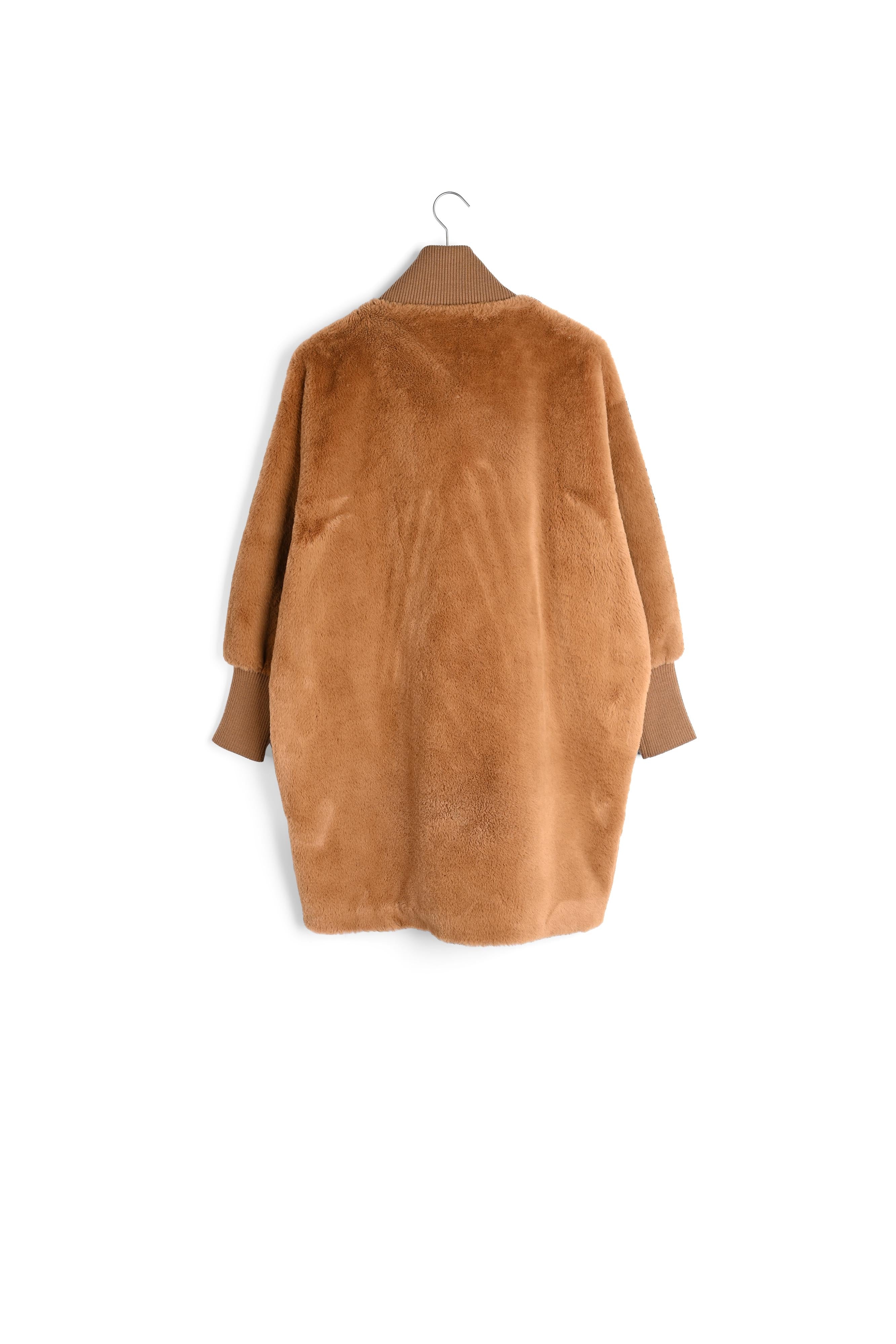 Manteau en fausse fourrure camel Magda Faume - seconde main