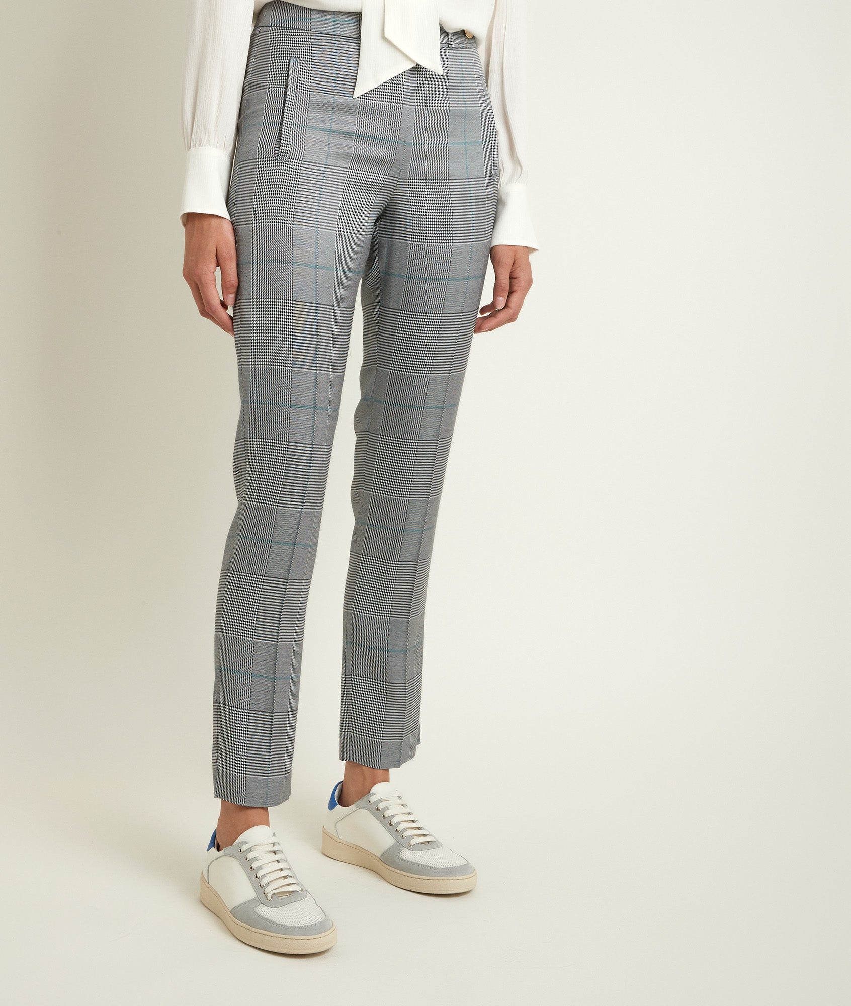 Pantalon cigarette Prince de Galles Lara Faume - seconde main