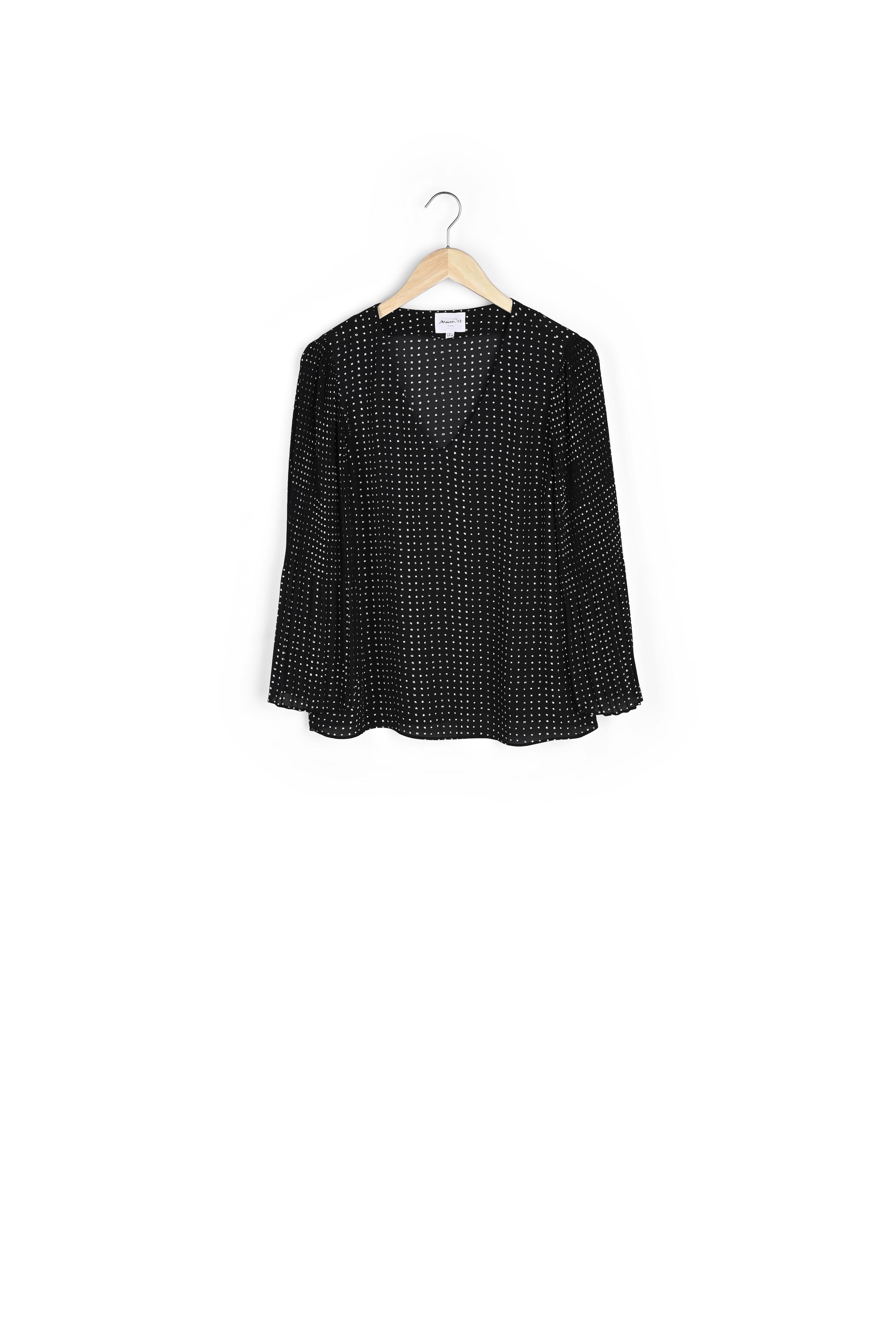Blouse plissée à pois Morgane Faume - seconde main