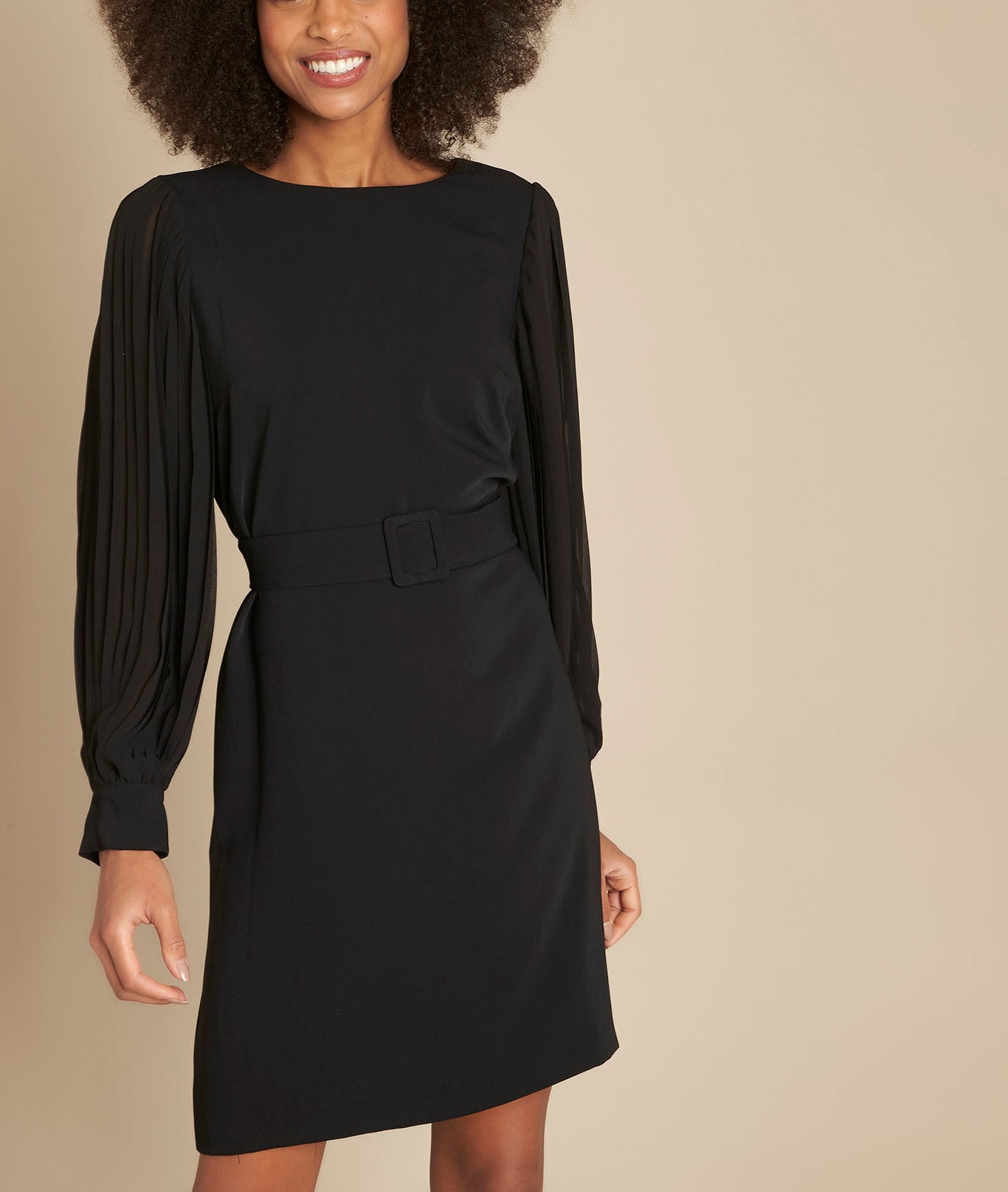 Robe noire ceinturée Roxane Faume - seconde main