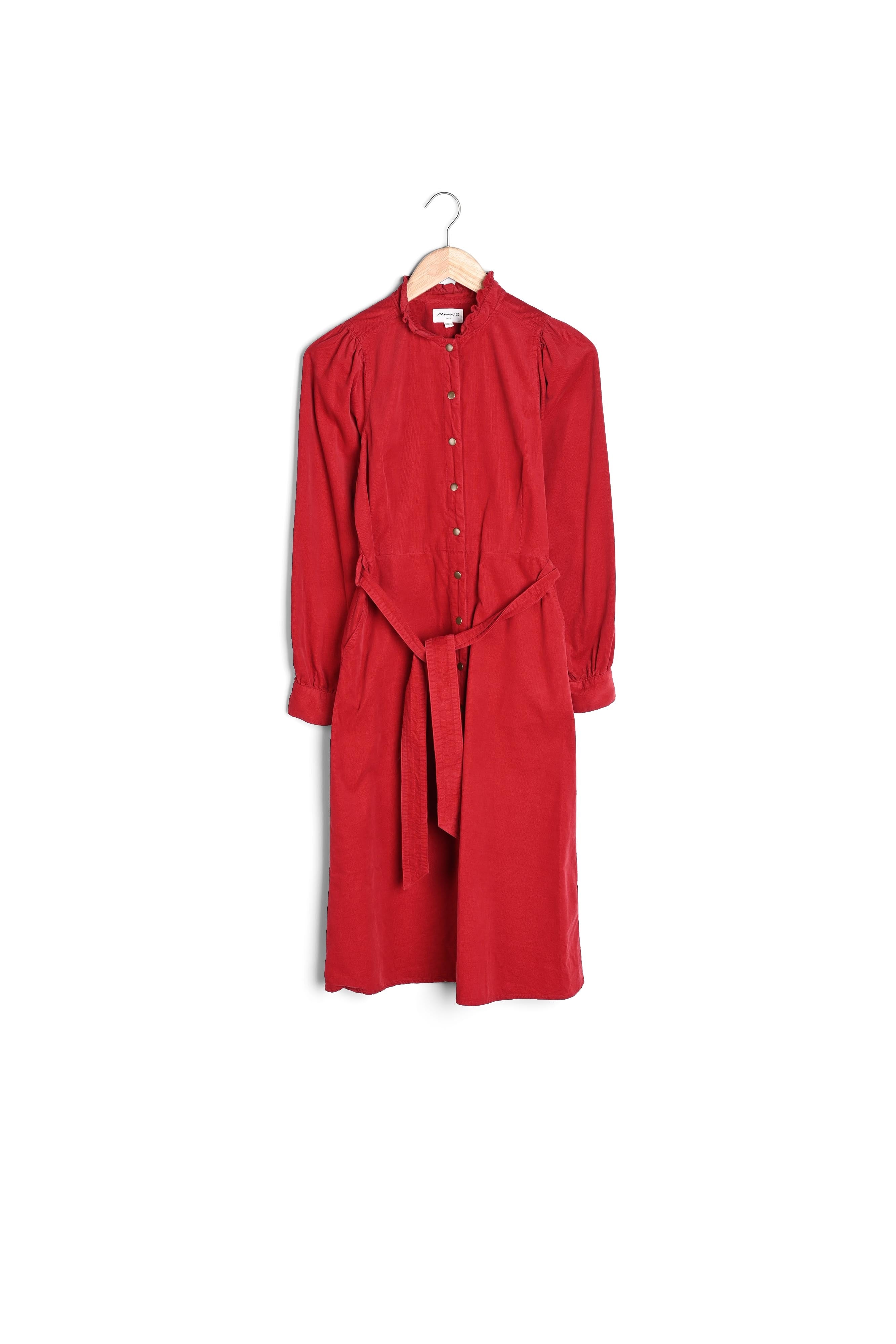Robe rouge en velours Laura Faume - seconde main