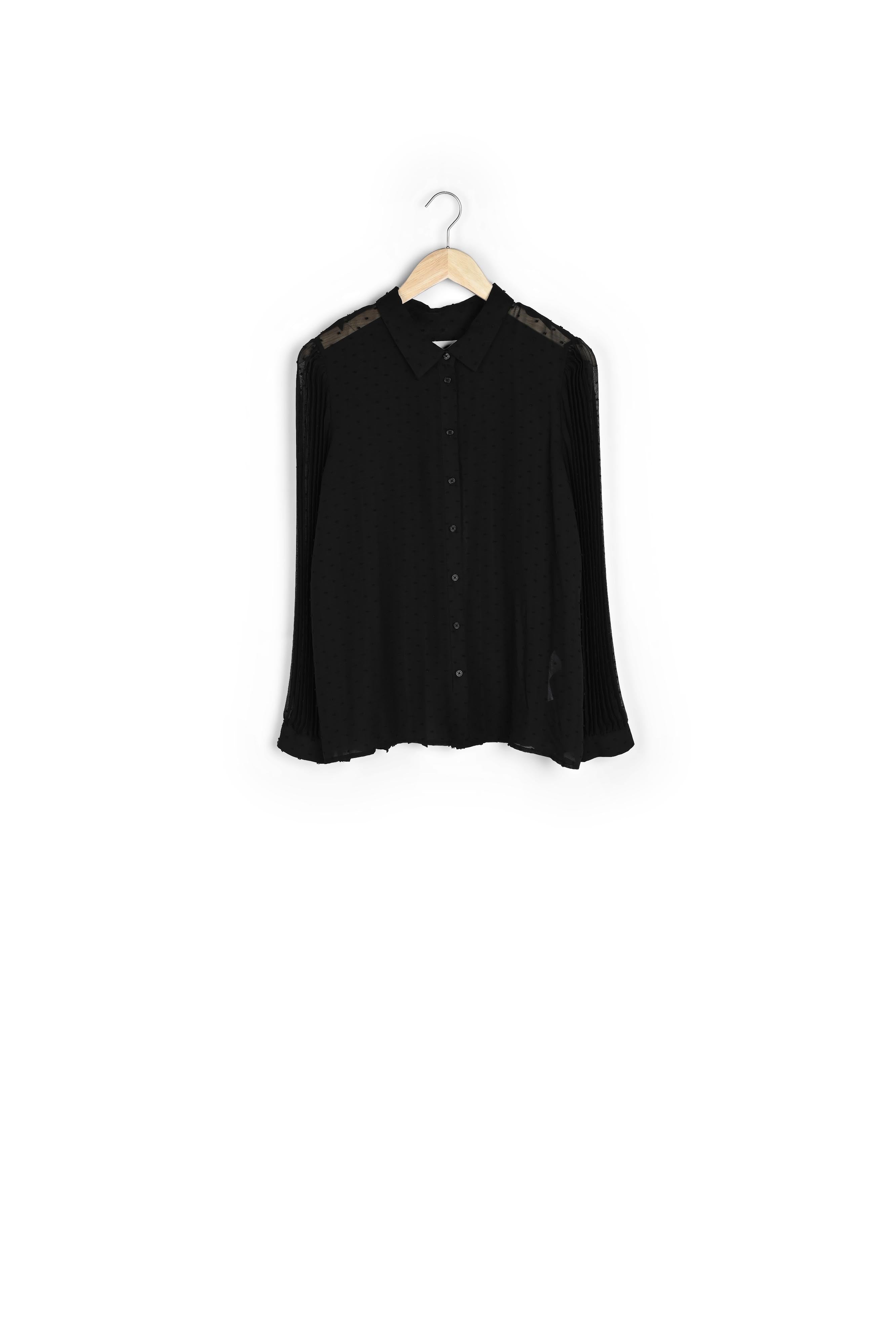 Blouse plissée à plumetis Jany Faume - seconde main