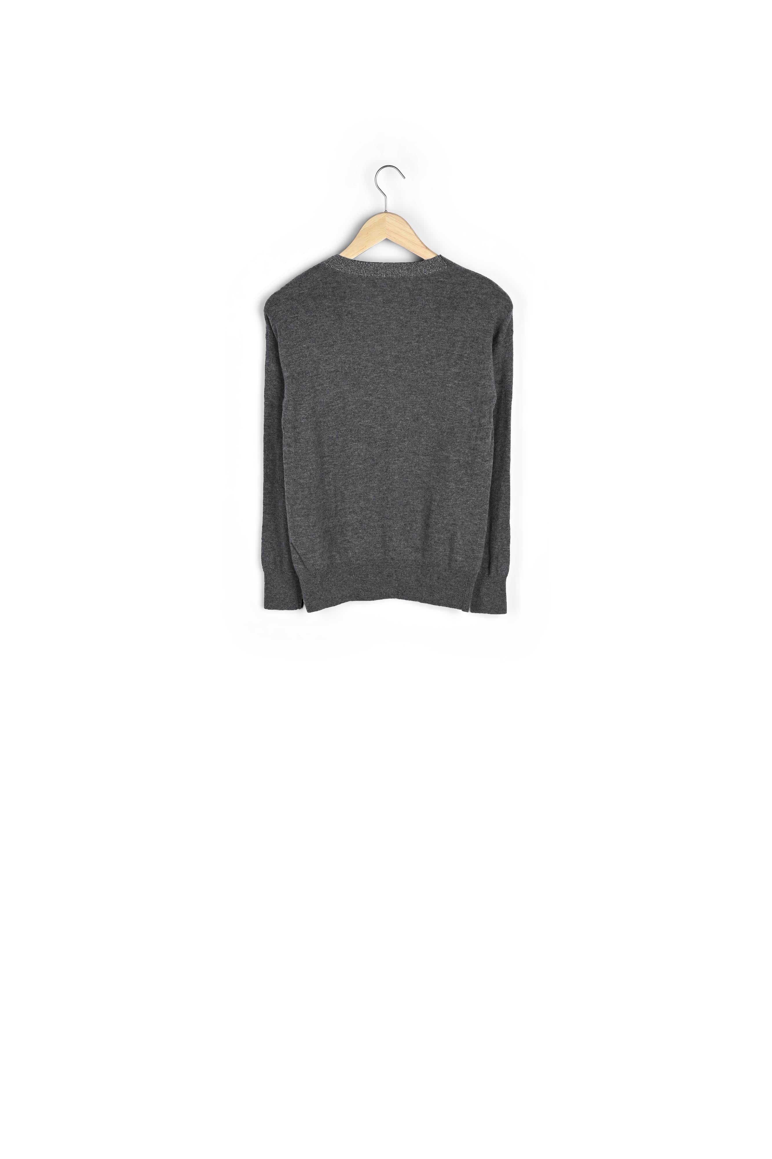 Pull en laine et cachemire recyclés gris foncé Tarah Faume - seconde main