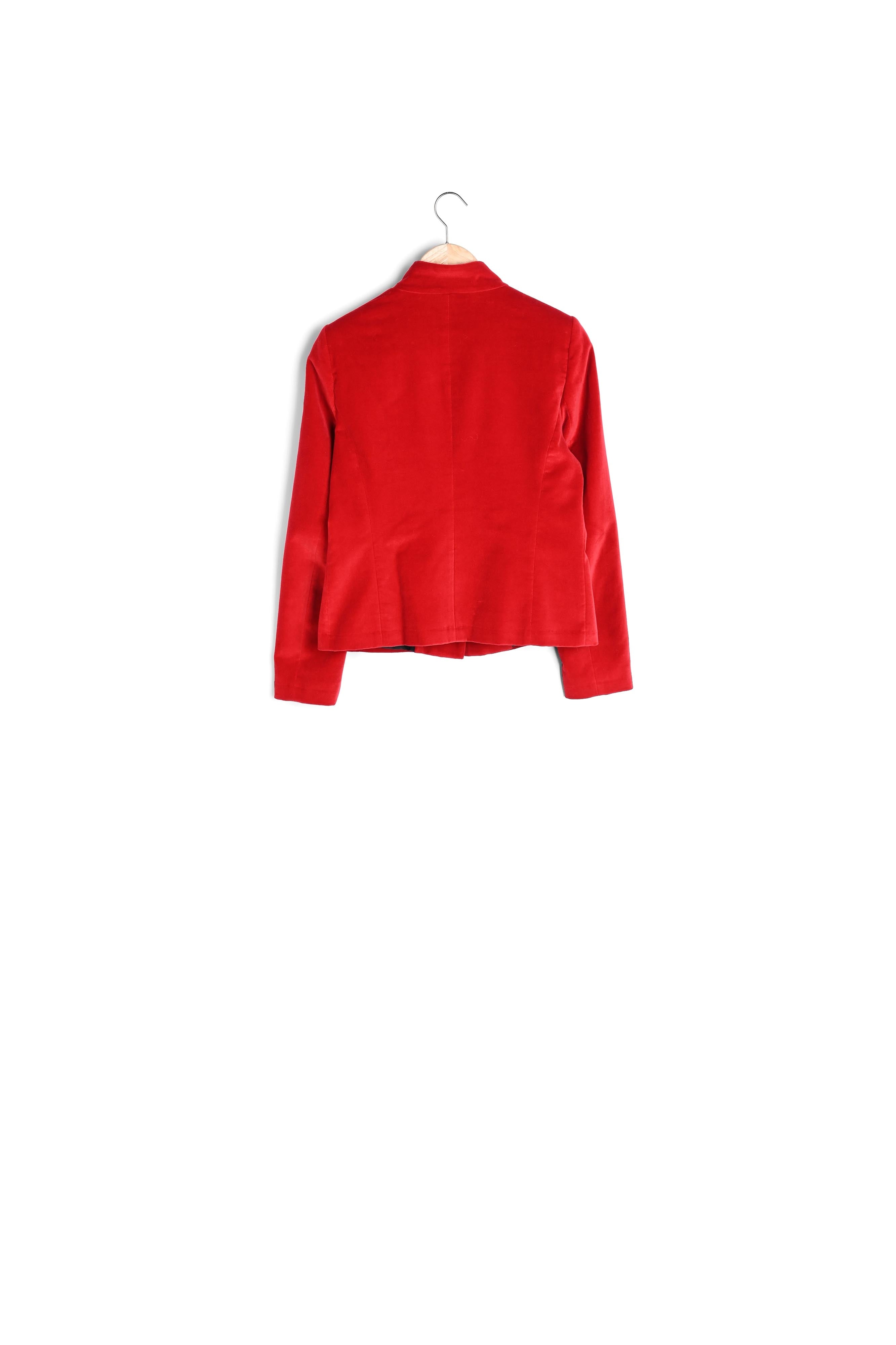 Veste en velours rouge Bergame Faume - seconde main