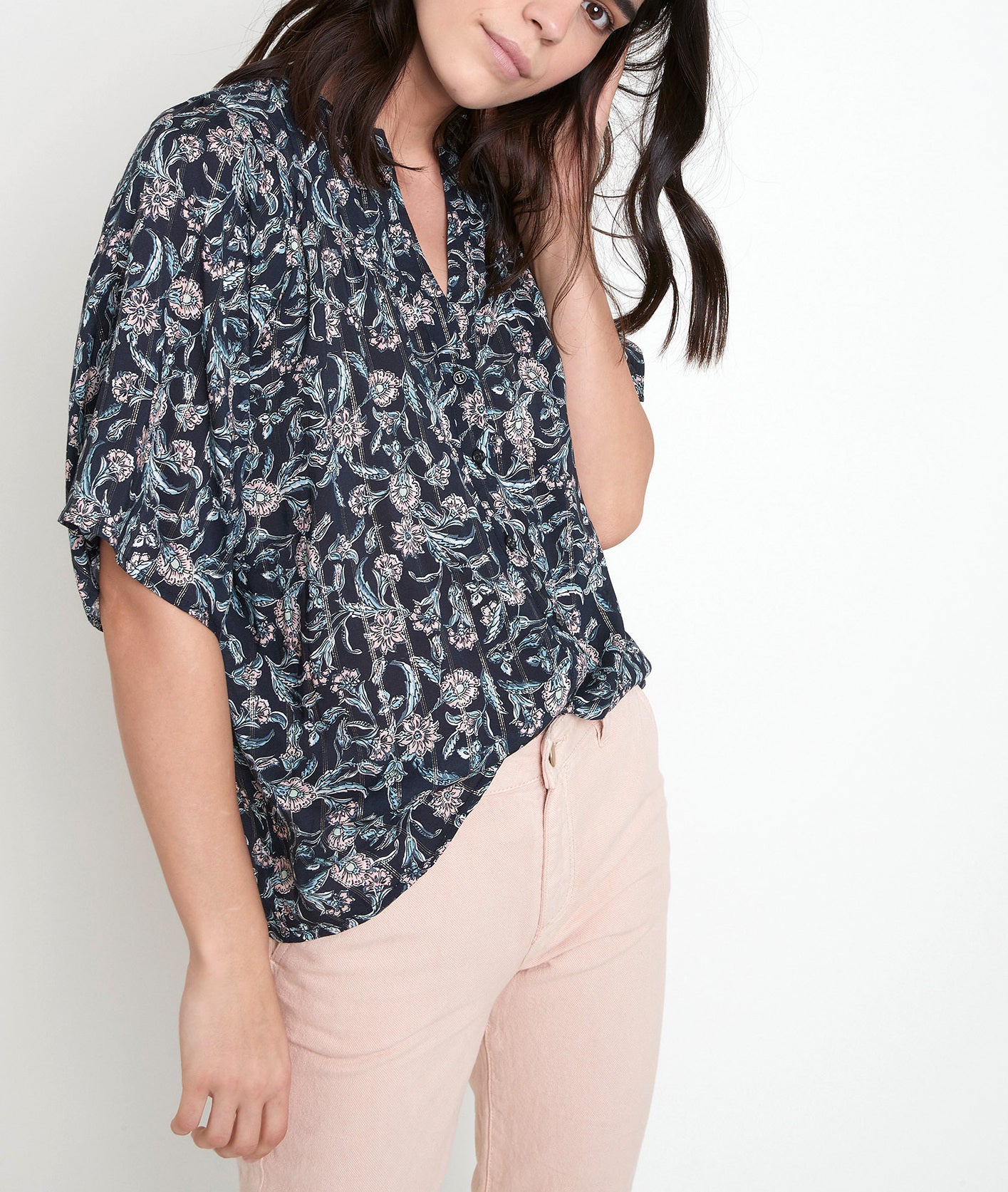 Blouse imprimé fleuri Telia Faume - seconde main