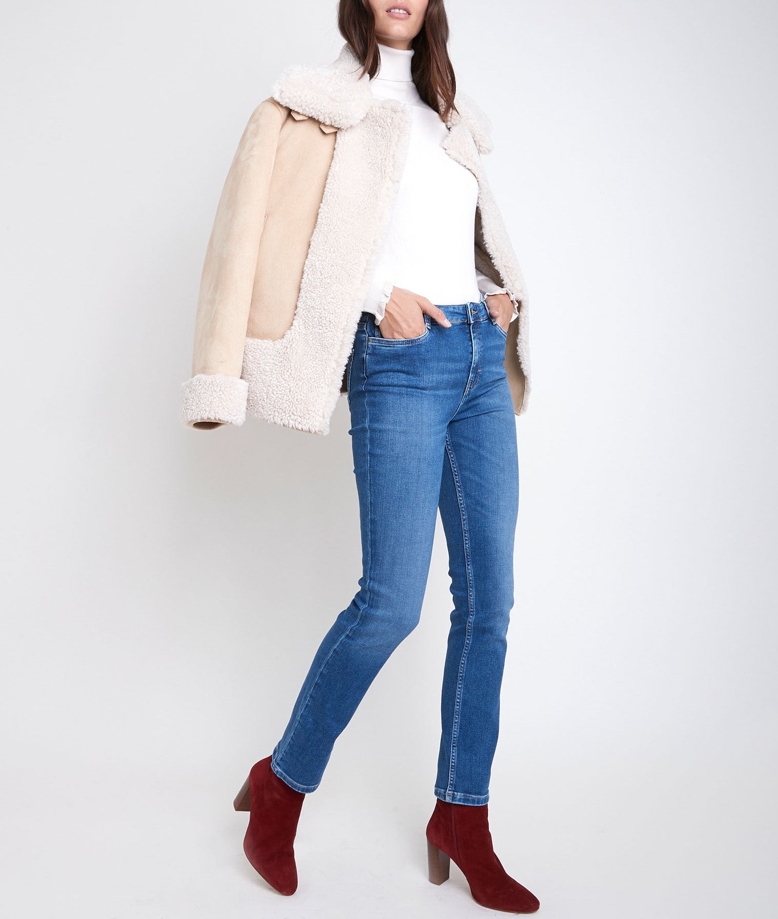 Pull col roulé beige Radya Faume - seconde main