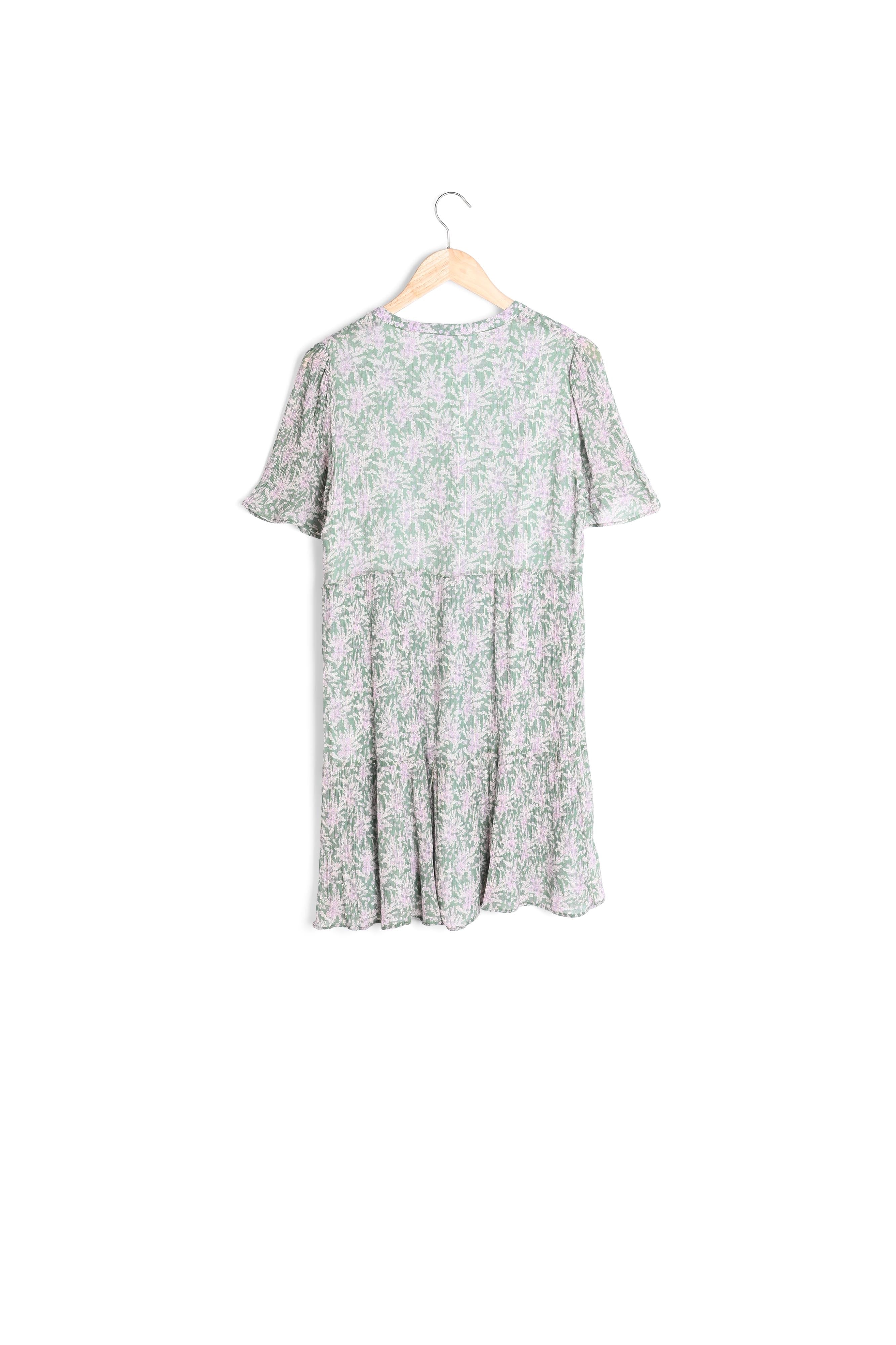 Robe courte imprimée mauve pâle Nara Faume - seconde main