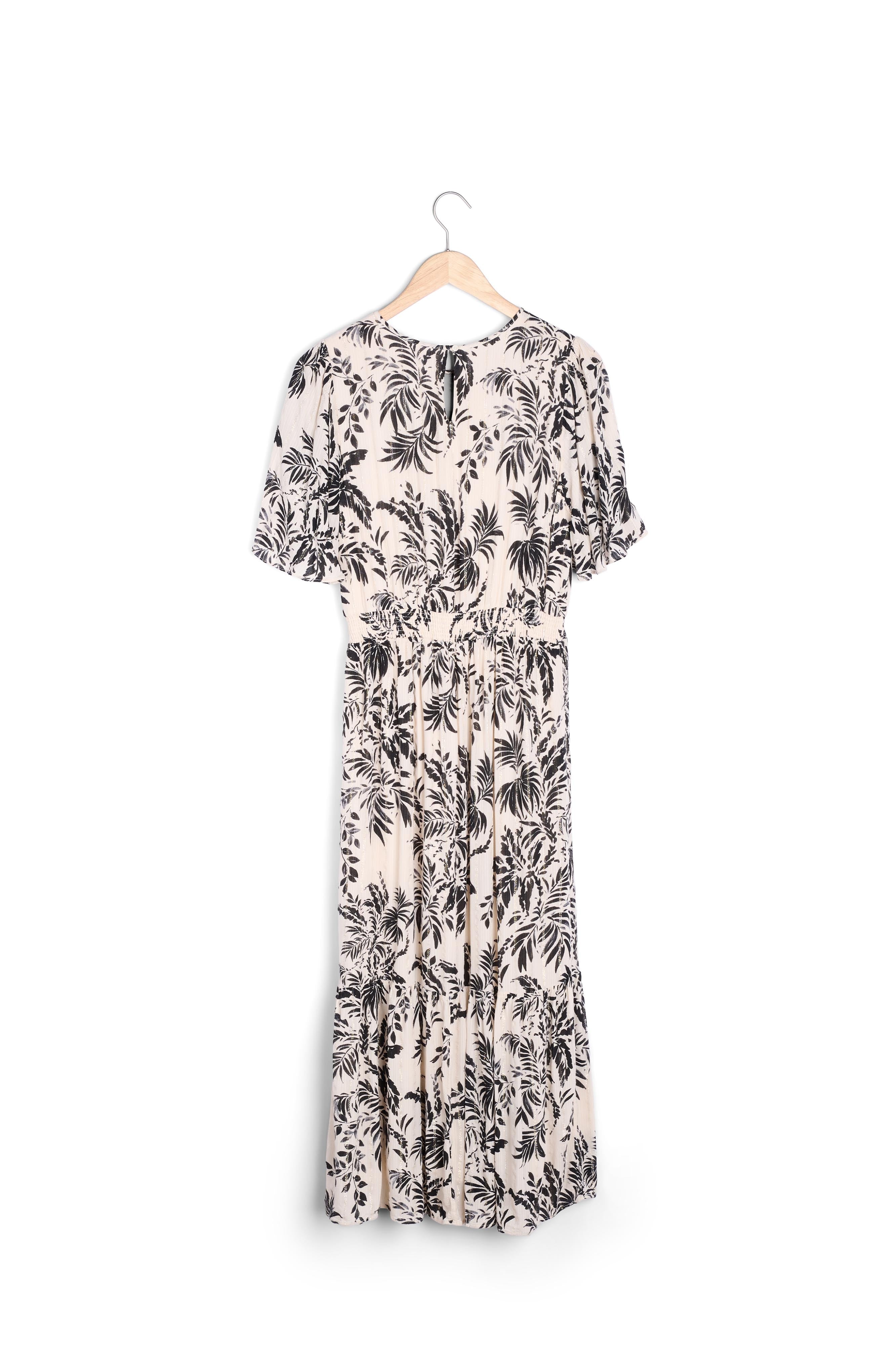 Robe longue imprimé crème Nive Faume - seconde main