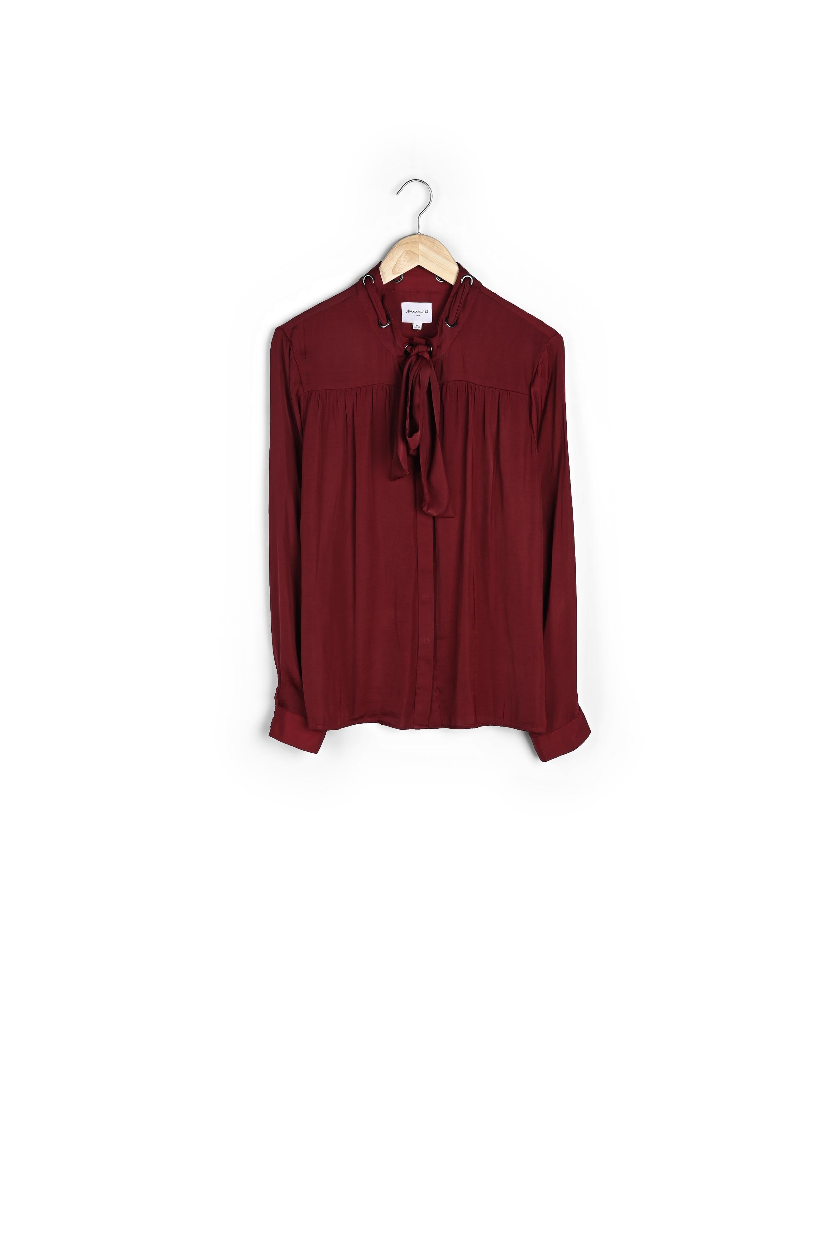 Blouse col lavallière merlot Maud Faume - seconde main