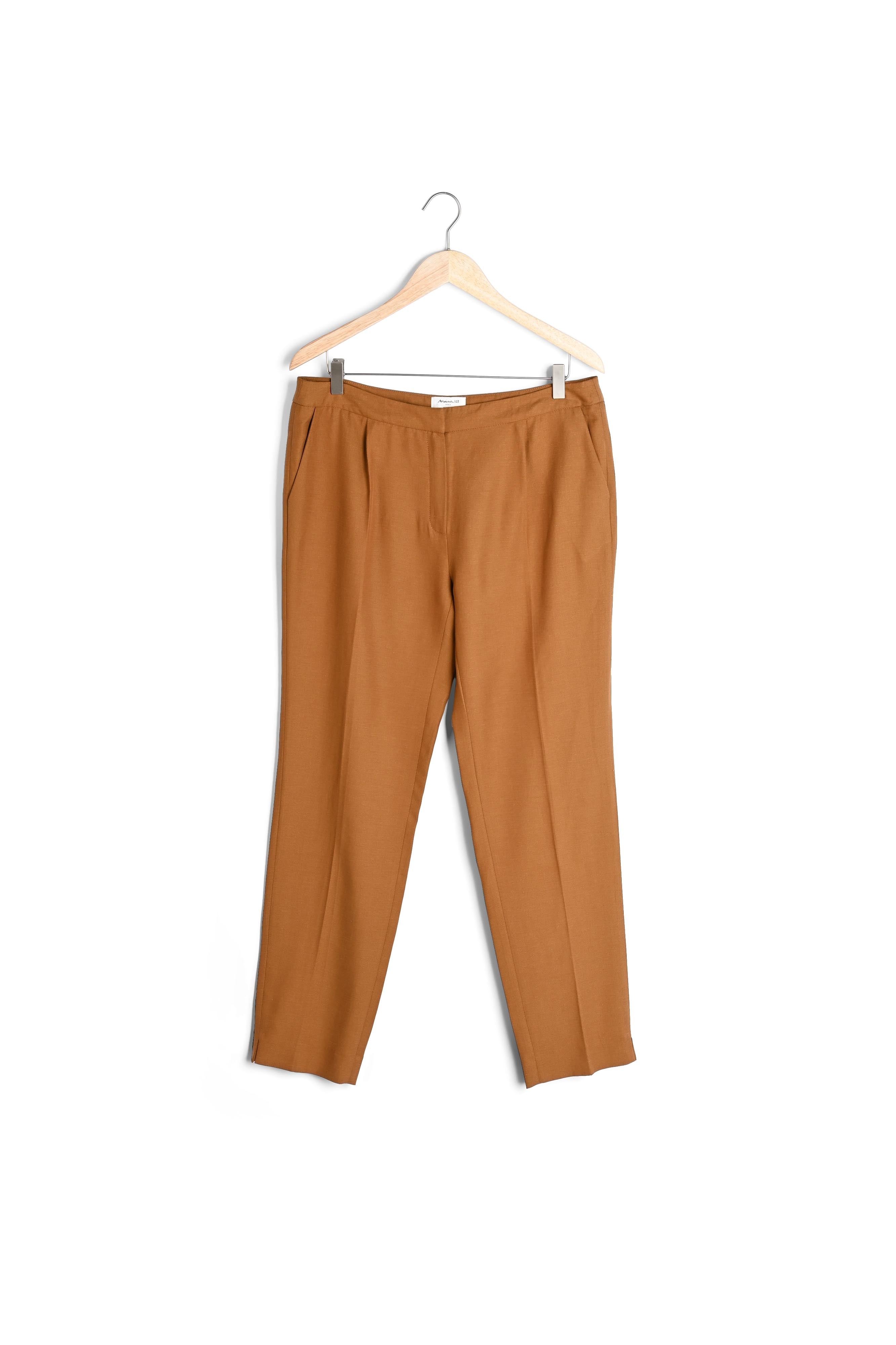 Pantalon cropped camel en Lyocell Ilias Faume - seconde main