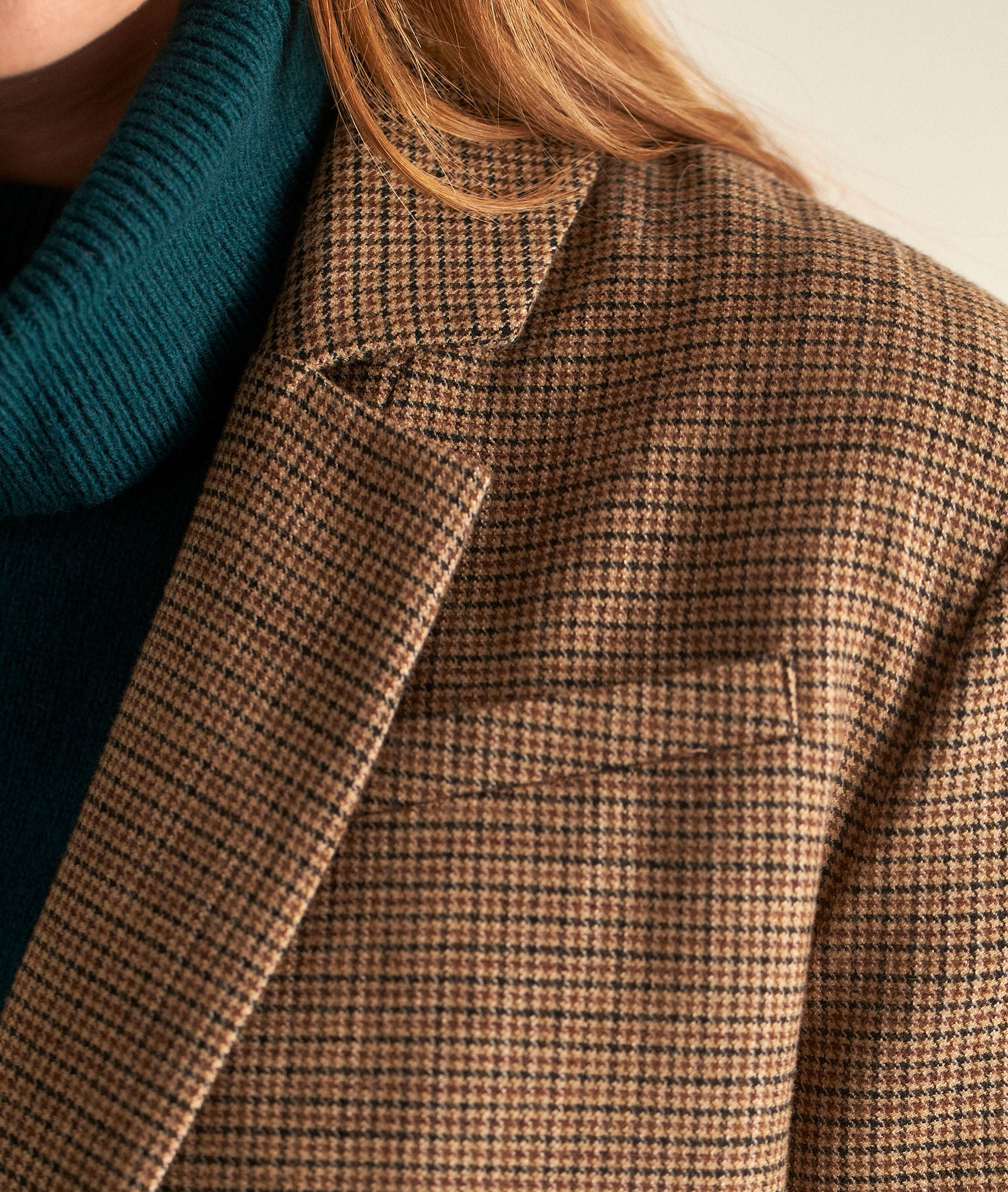 Veste de tailleur imprimé Prince de Galles Adele Faume - seconde main