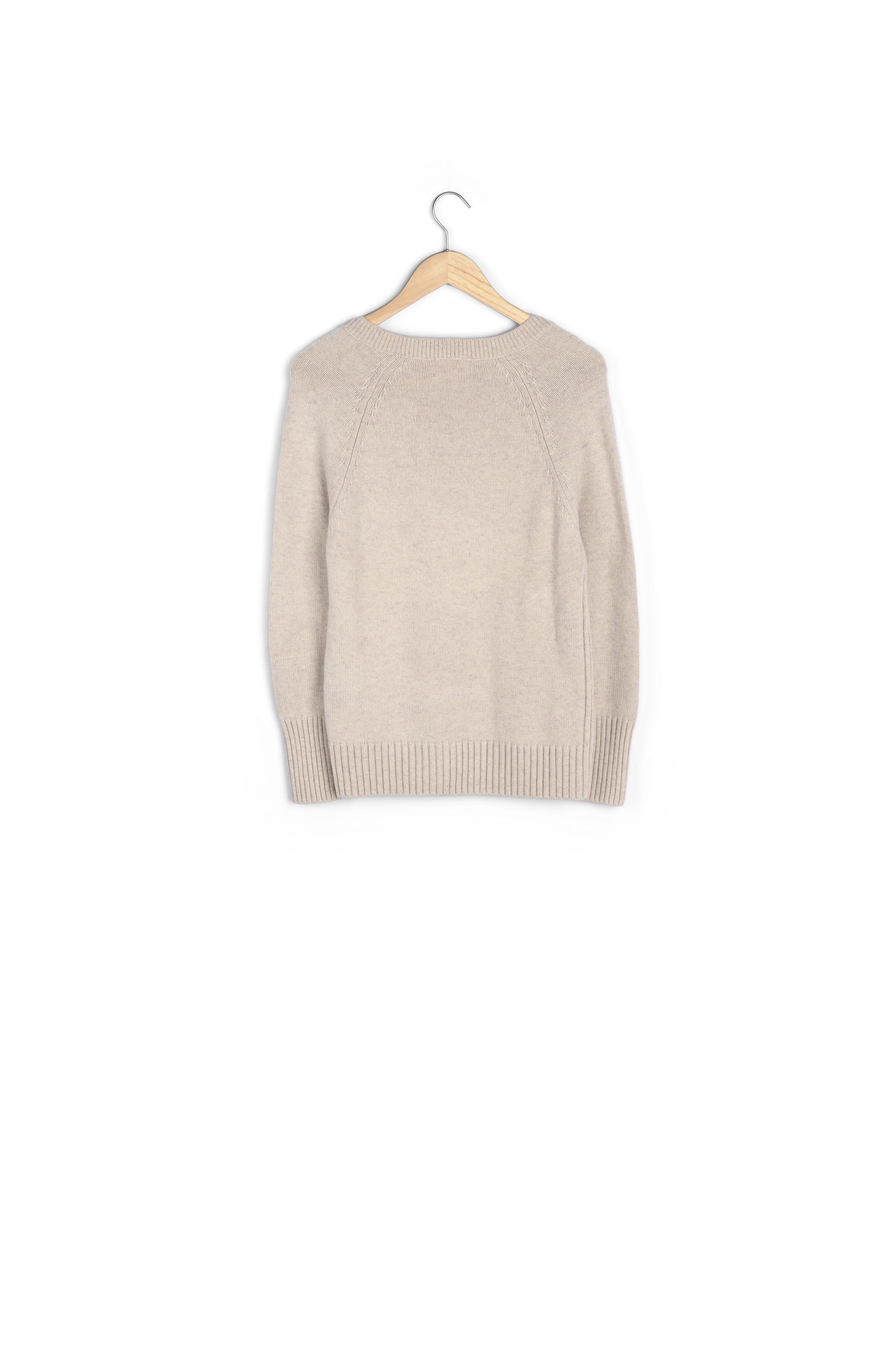 Pull en laine responsable et yack beige Bruce Faume - seconde main