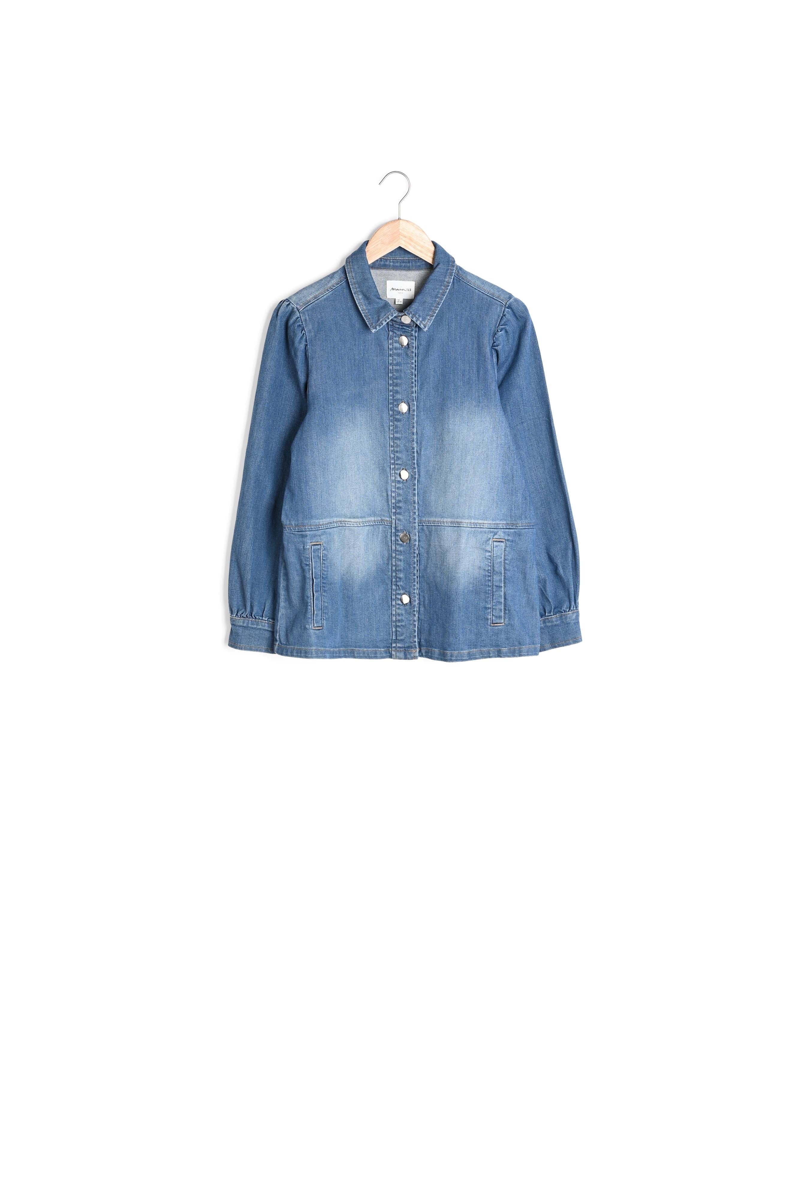 Veste saharienne en denim stone used Roma Faume - seconde main
