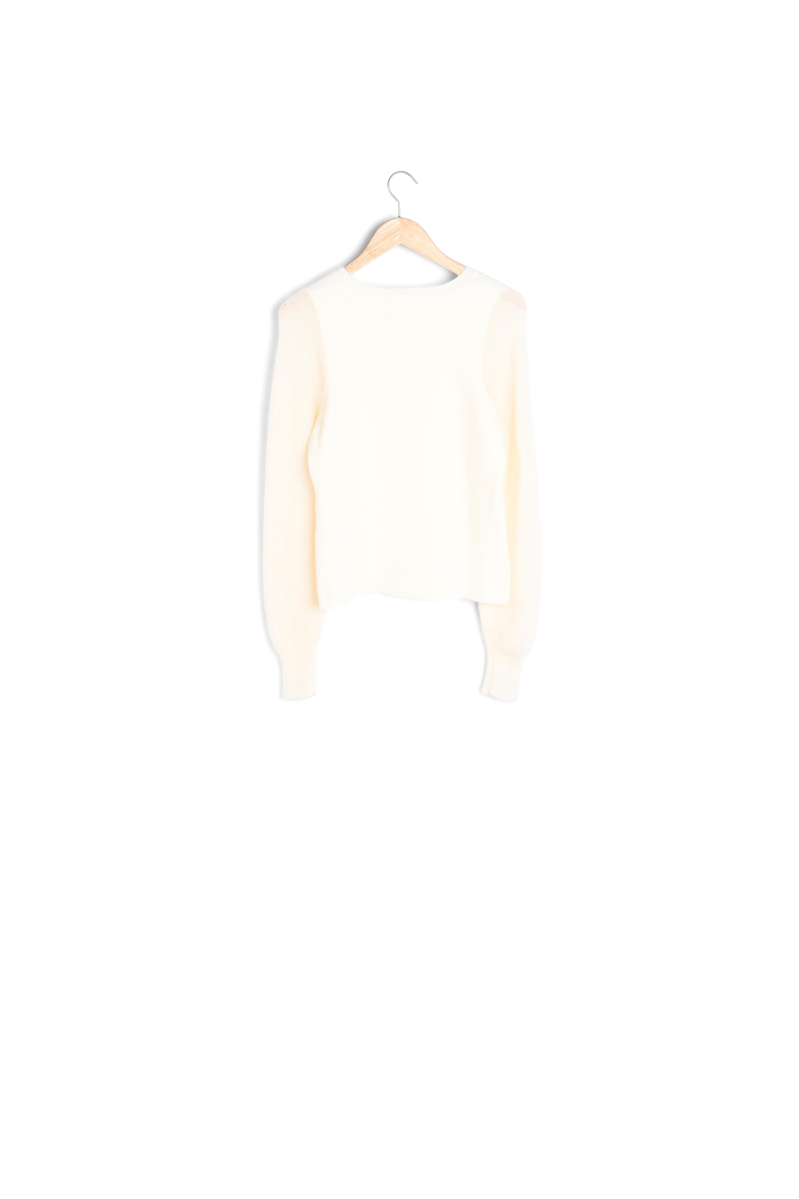 Pull bimatière en viscose EcoVero crème Palmyr Faume - seconde main