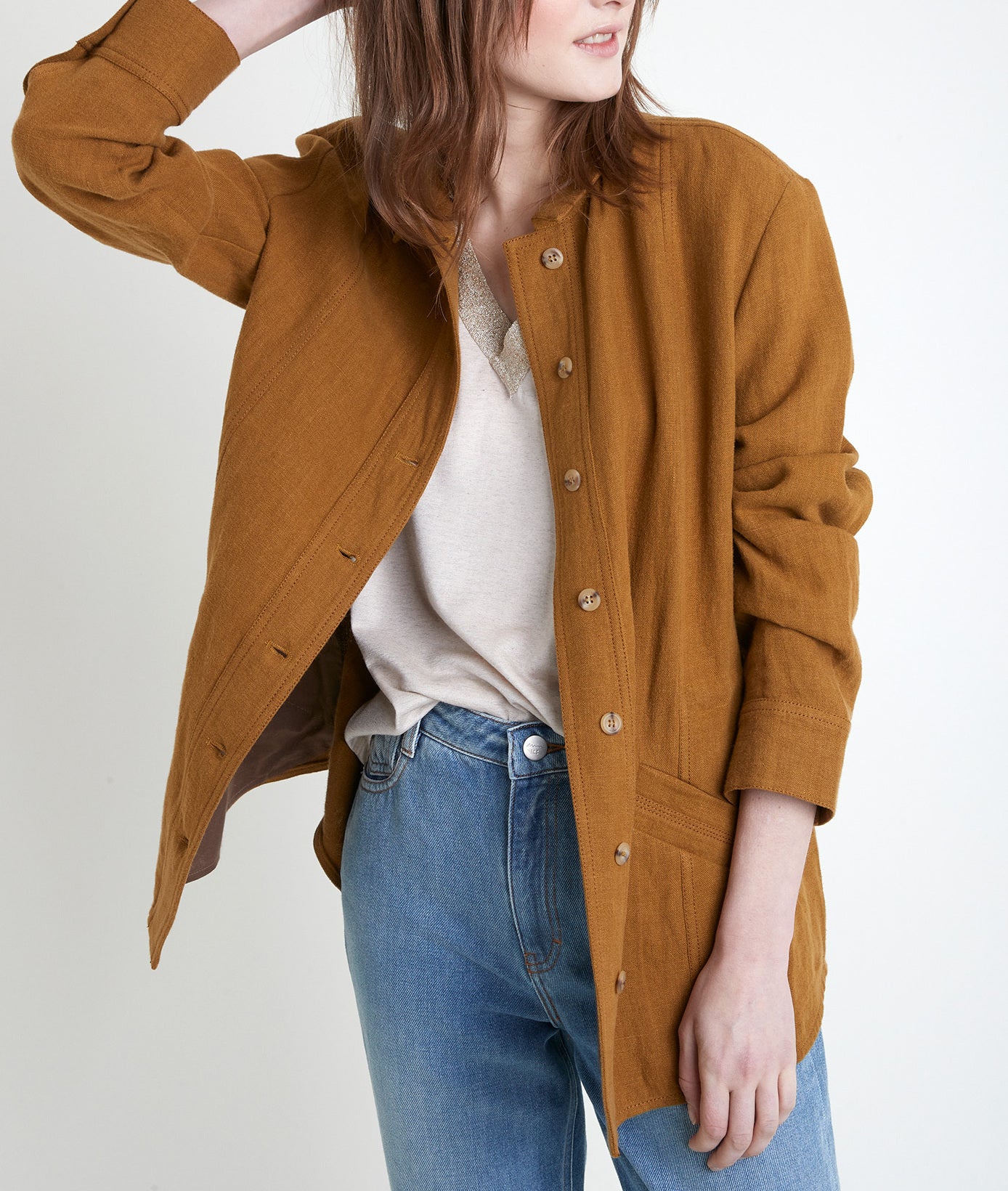 Veste en lin bronze Paolita Faume - seconde main