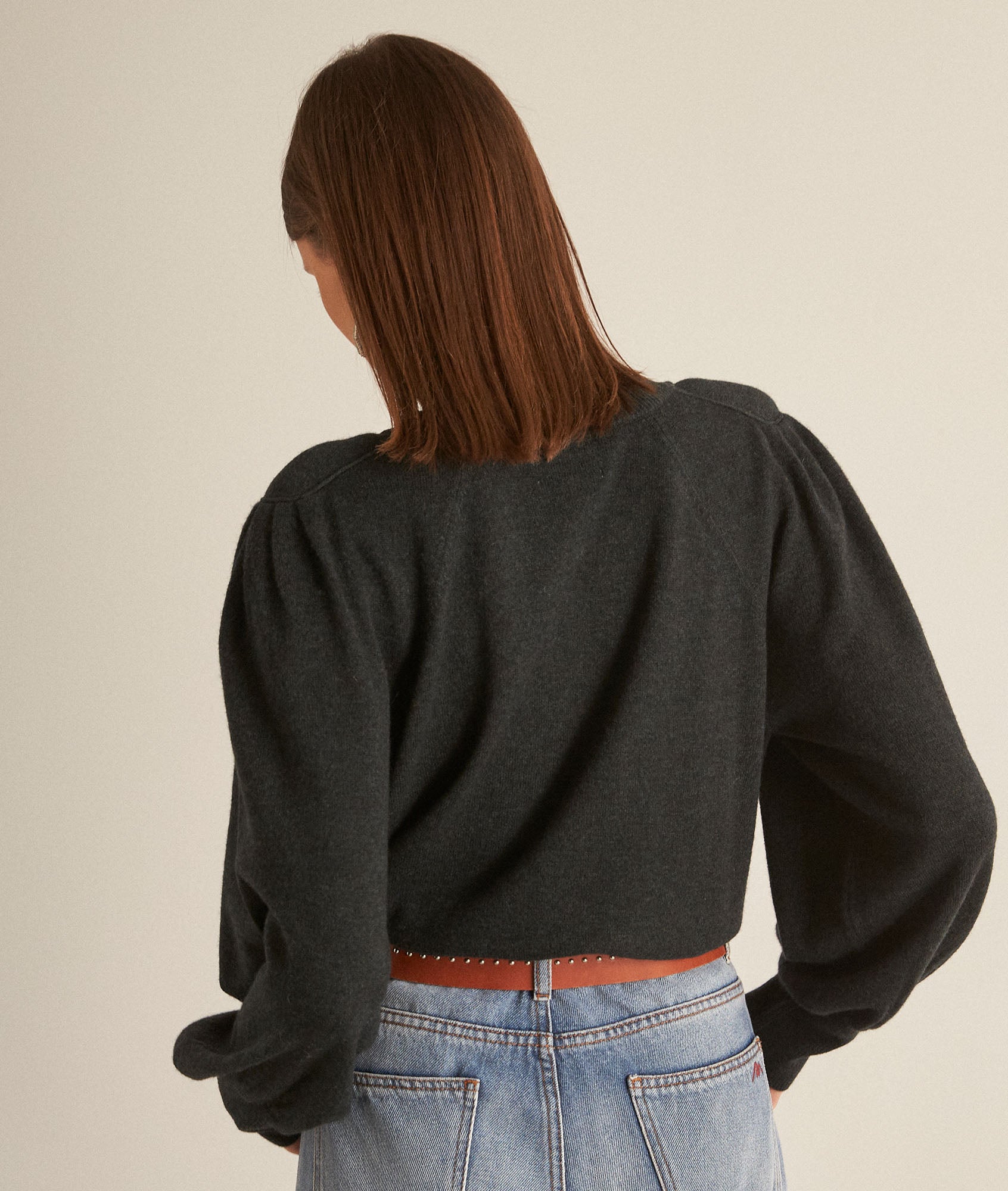 Pull en laine responsable et yack vert Bright Faume - seconde main