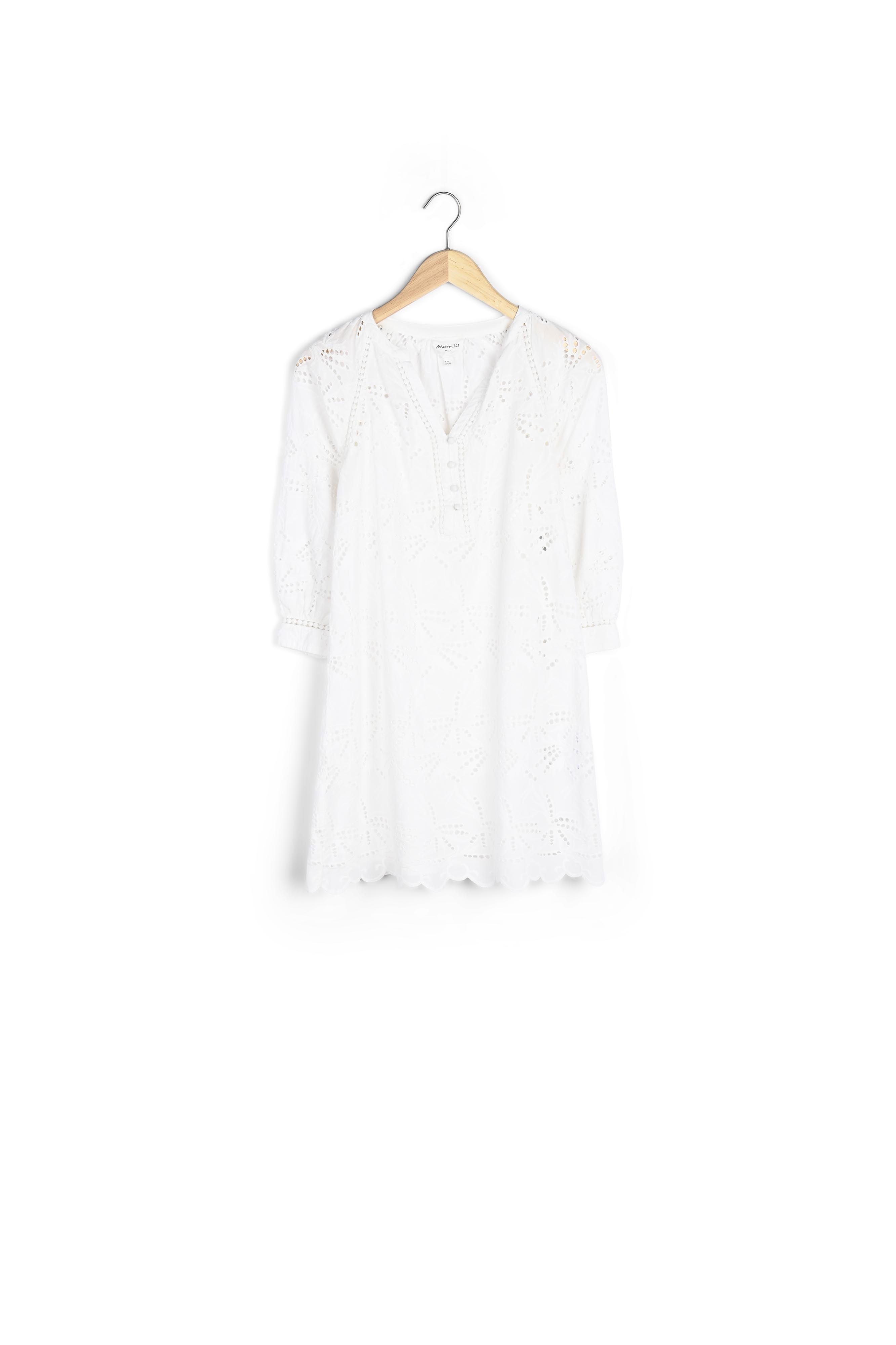 Robe brodée en coton écrue Coco Faume - seconde main
