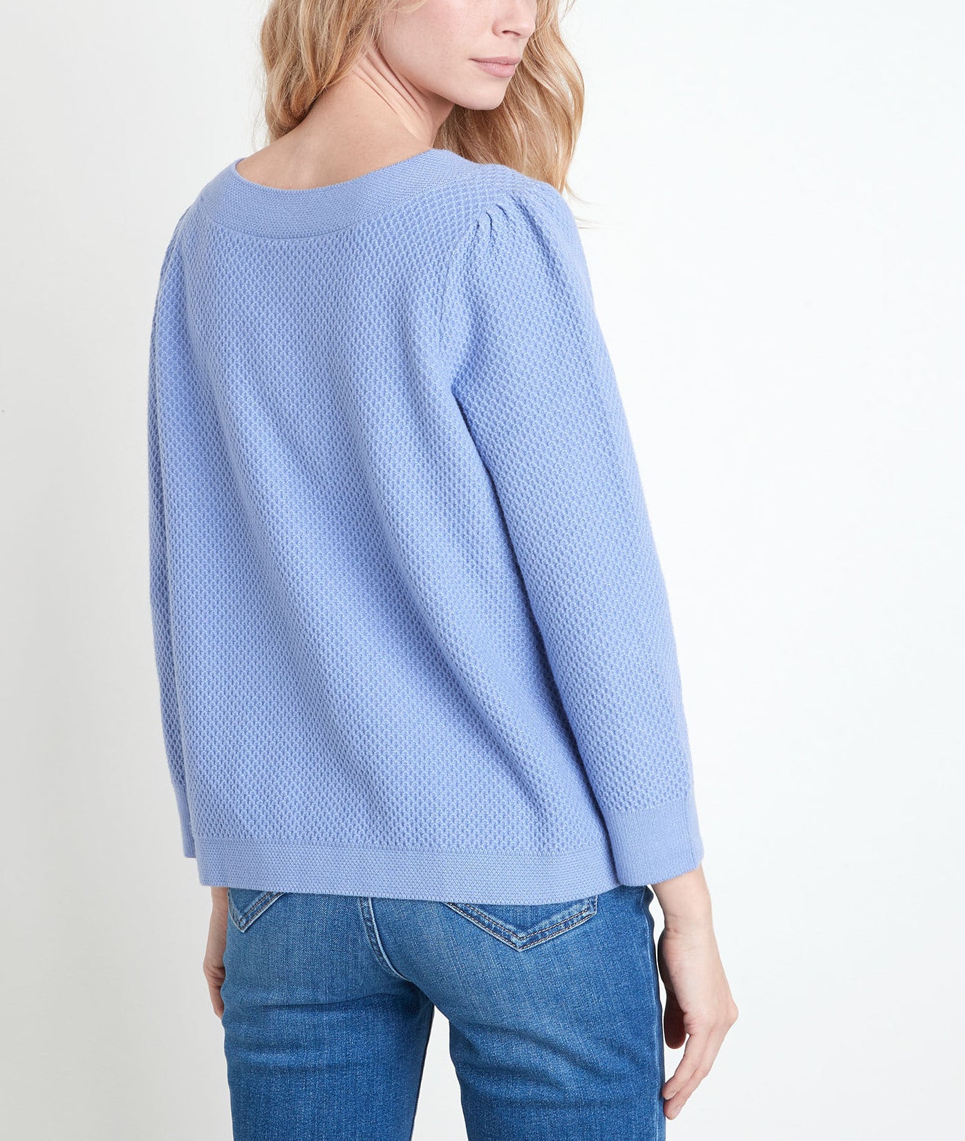 Pull lavande maille fantaisie Amore Faume - seconde main