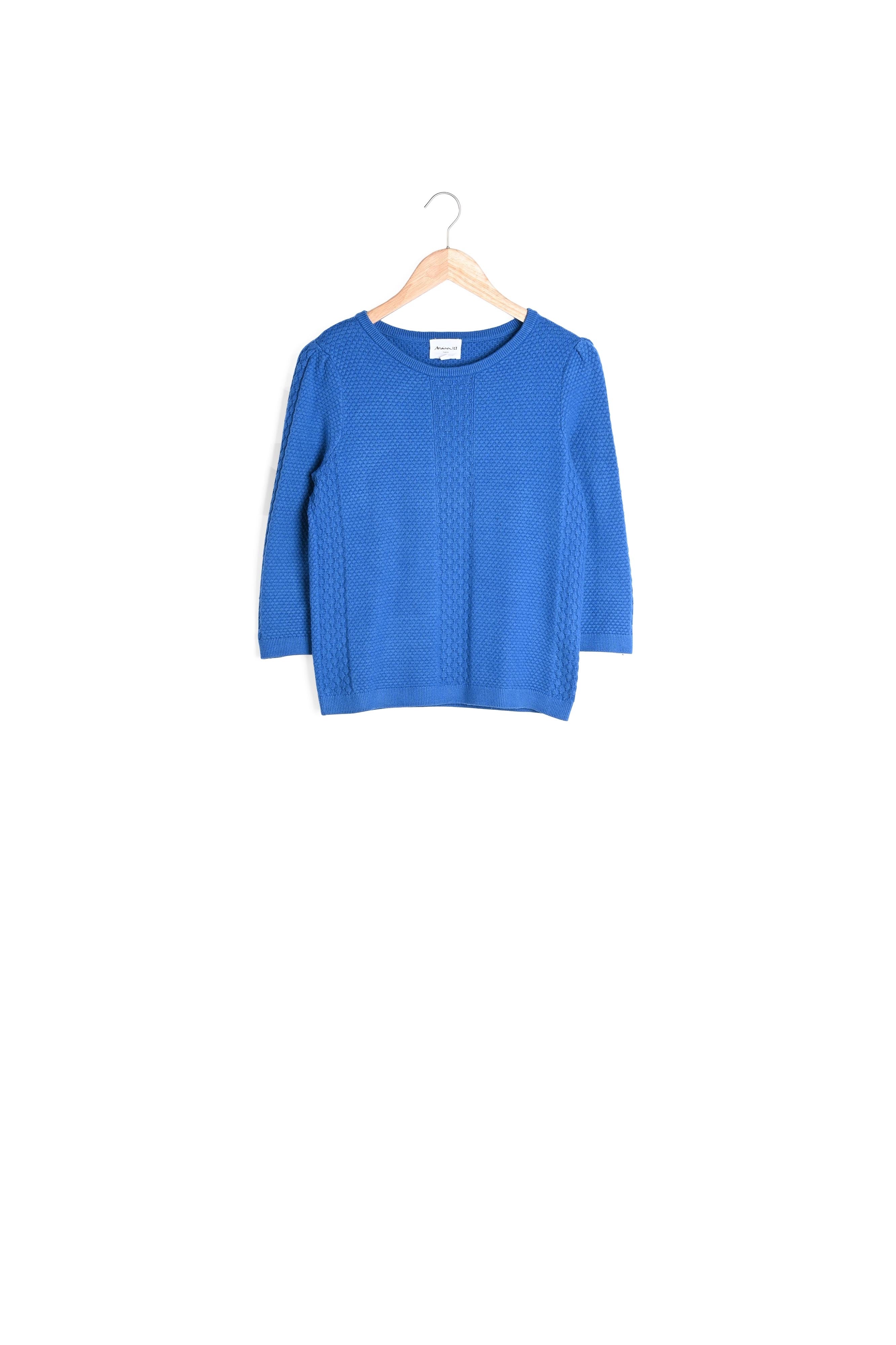 Pull en viscose texturée bleu Presley Faume - seconde main