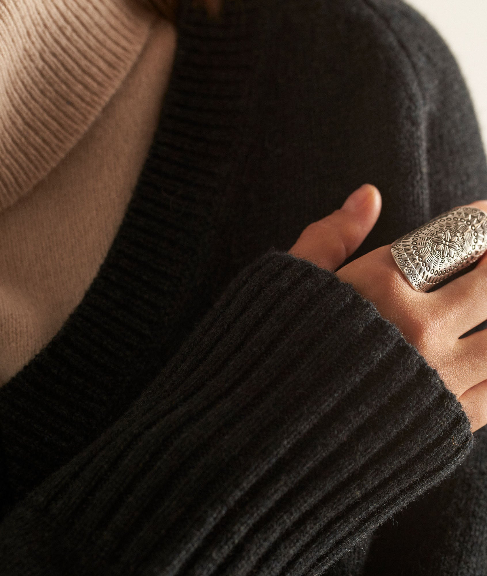 Pull en laine responsable et yack vert Bruce Faume - seconde main