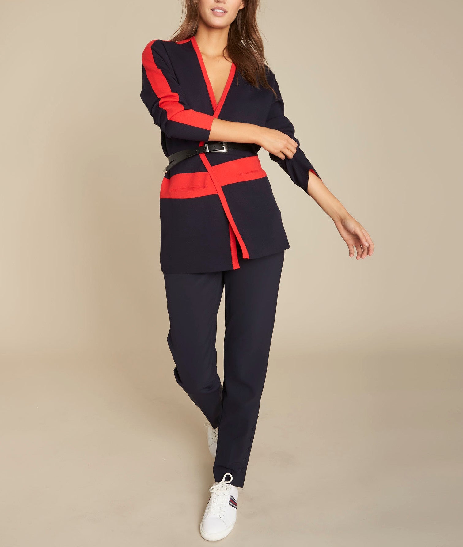 Veste en maille bicolore Feerie Faume - seconde main