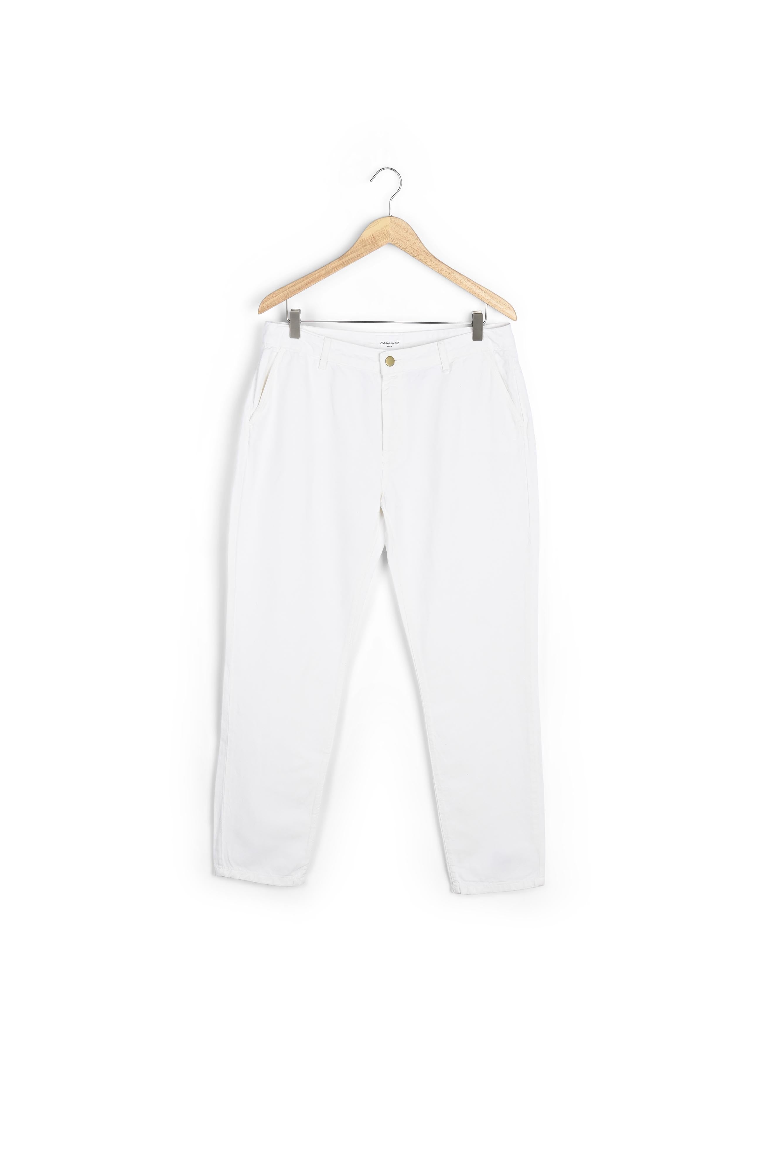 Pantalon droit en coton et lin écru Farel Faume - seconde main