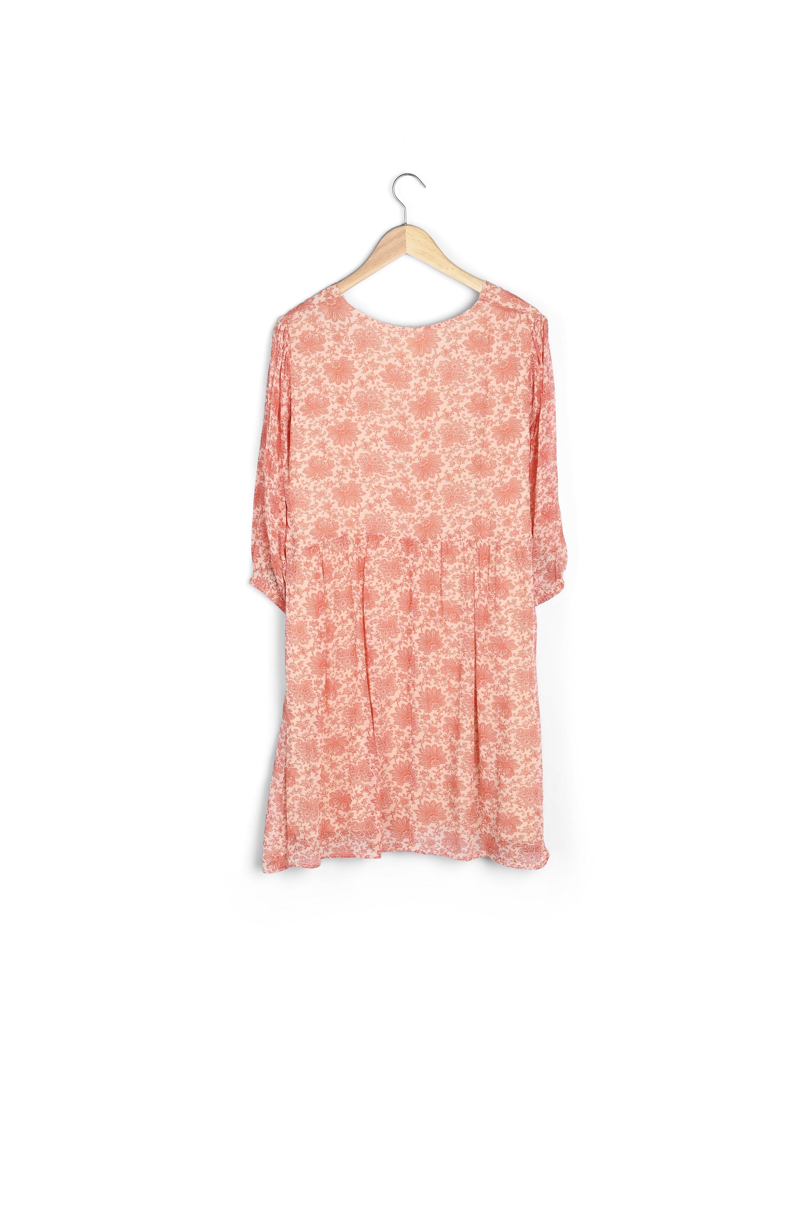 Robe courte légère imprimée pêche Sirielle Faume - seconde main