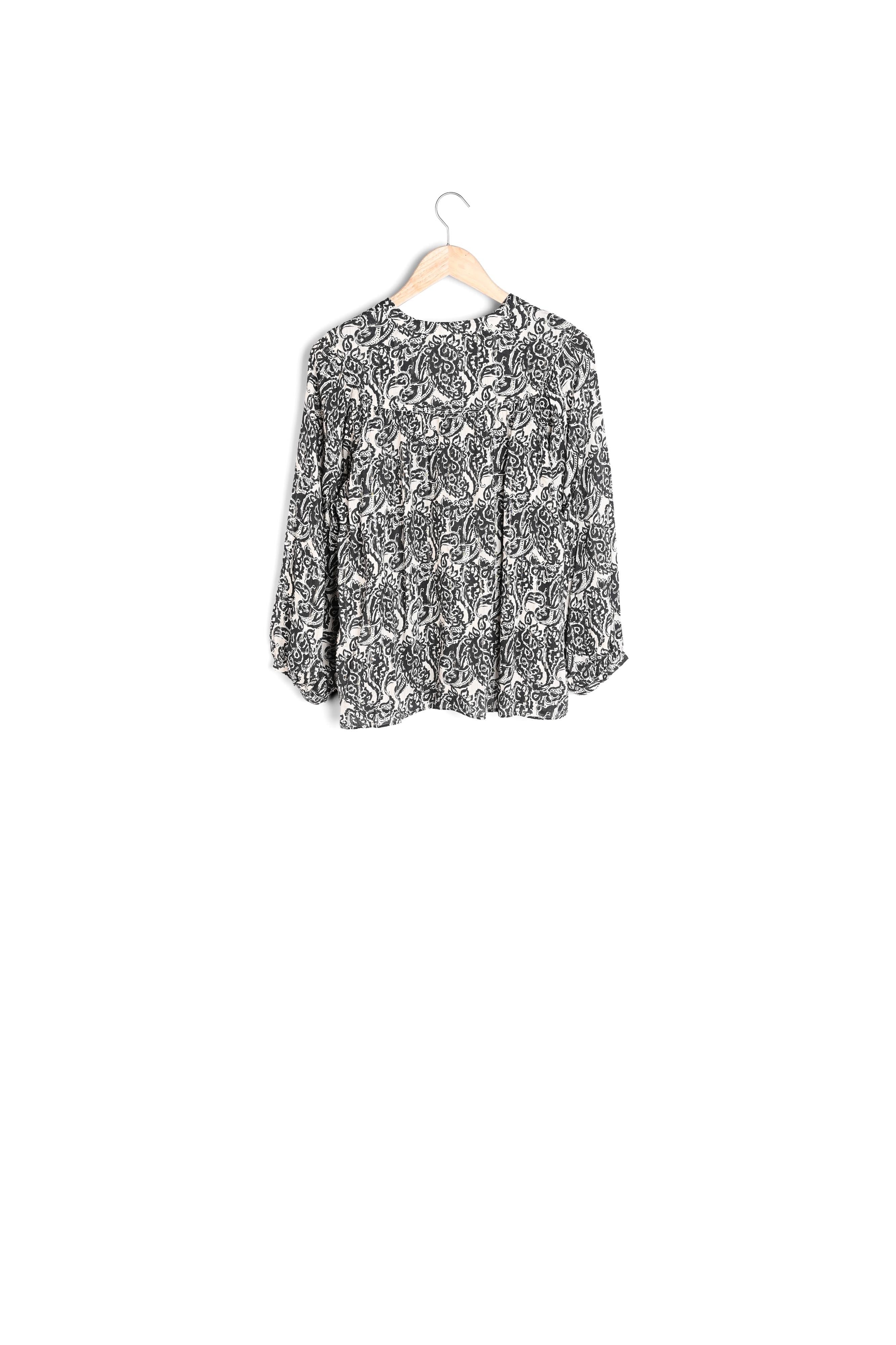 Blouse écrue imprimé fleuri Timeo Faume - seconde main