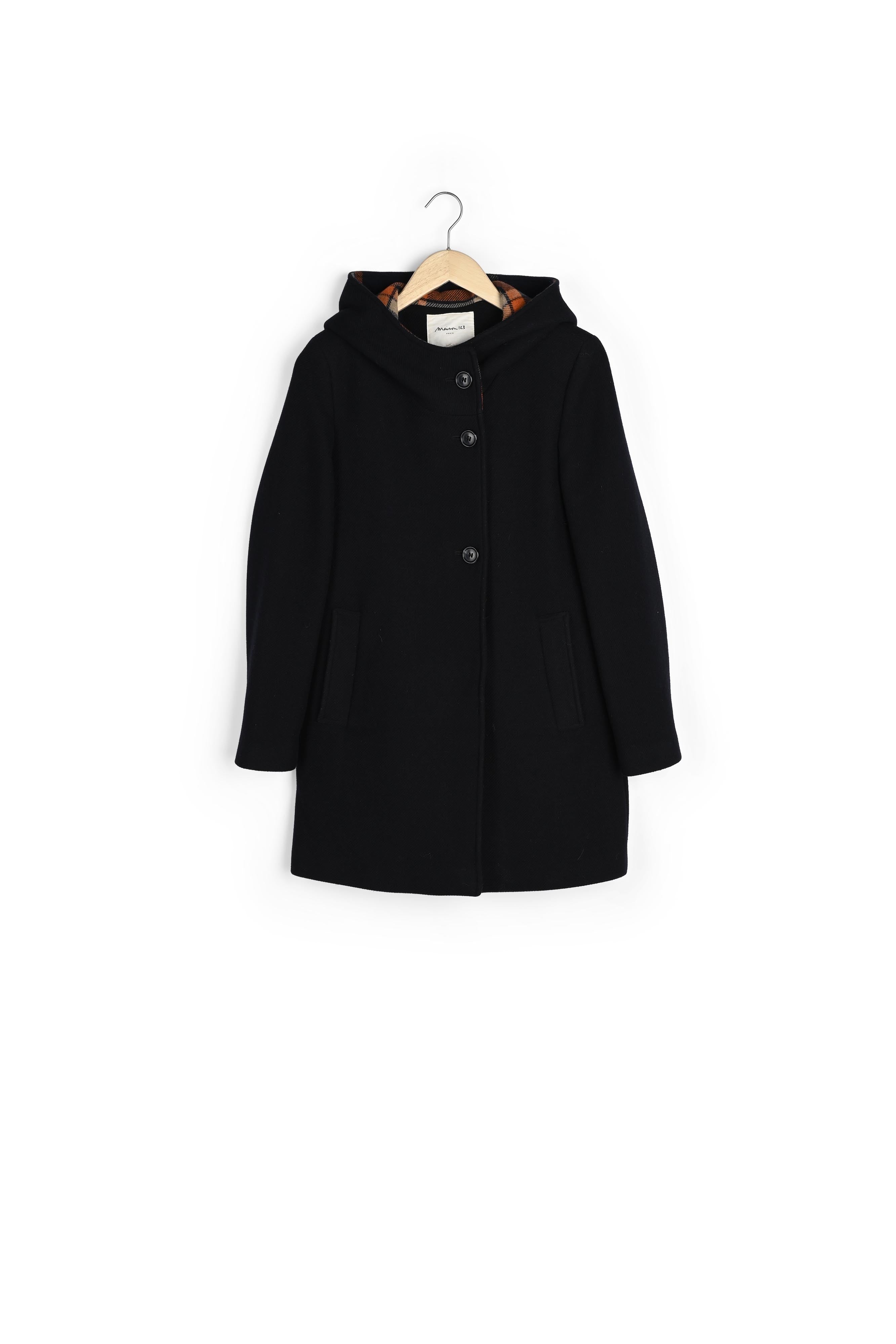 Manteau marine à capuche Trudy Faume - seconde main