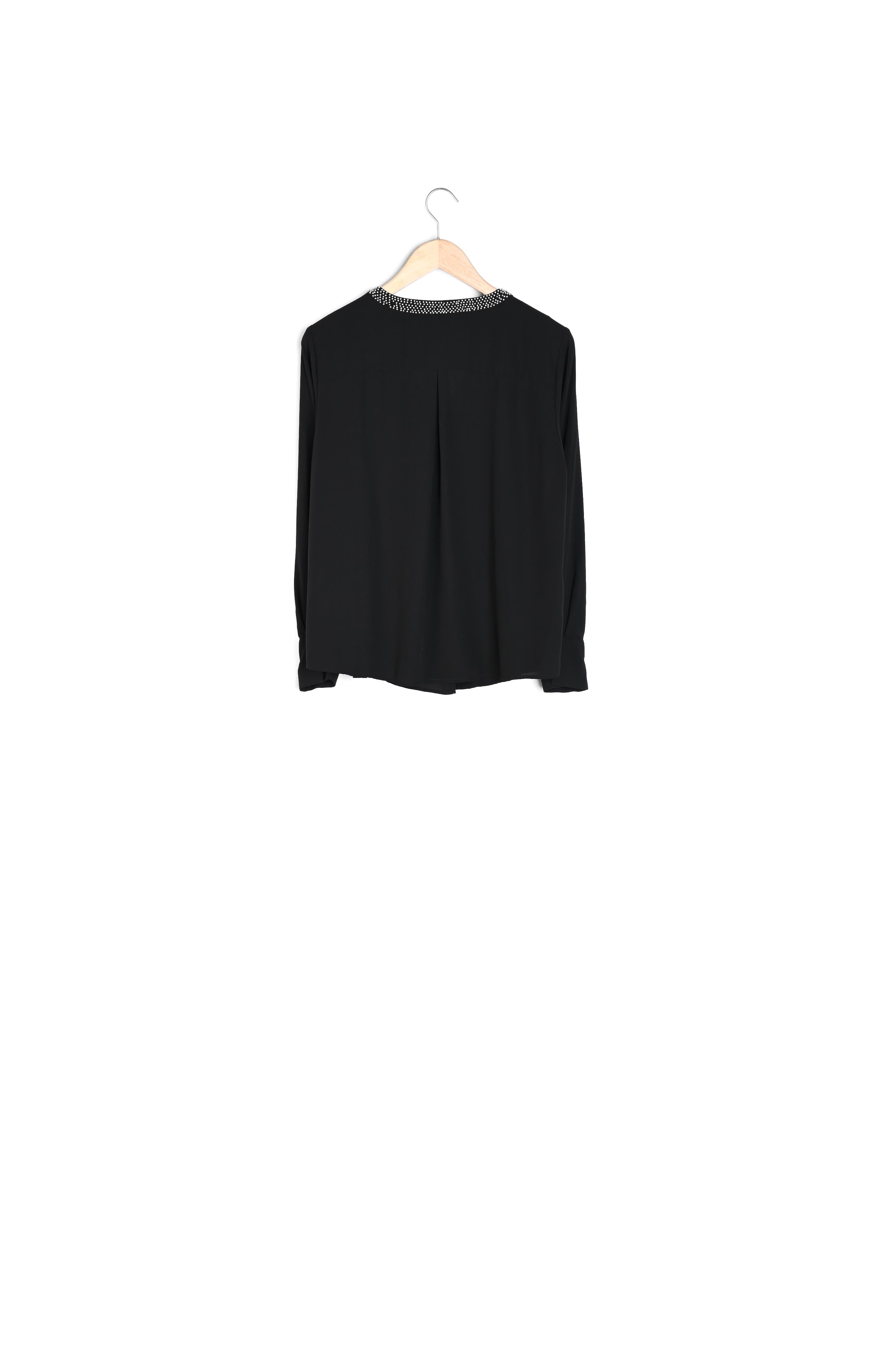 Blouse blanche en polyester recyclé Edana Faume - seconde main