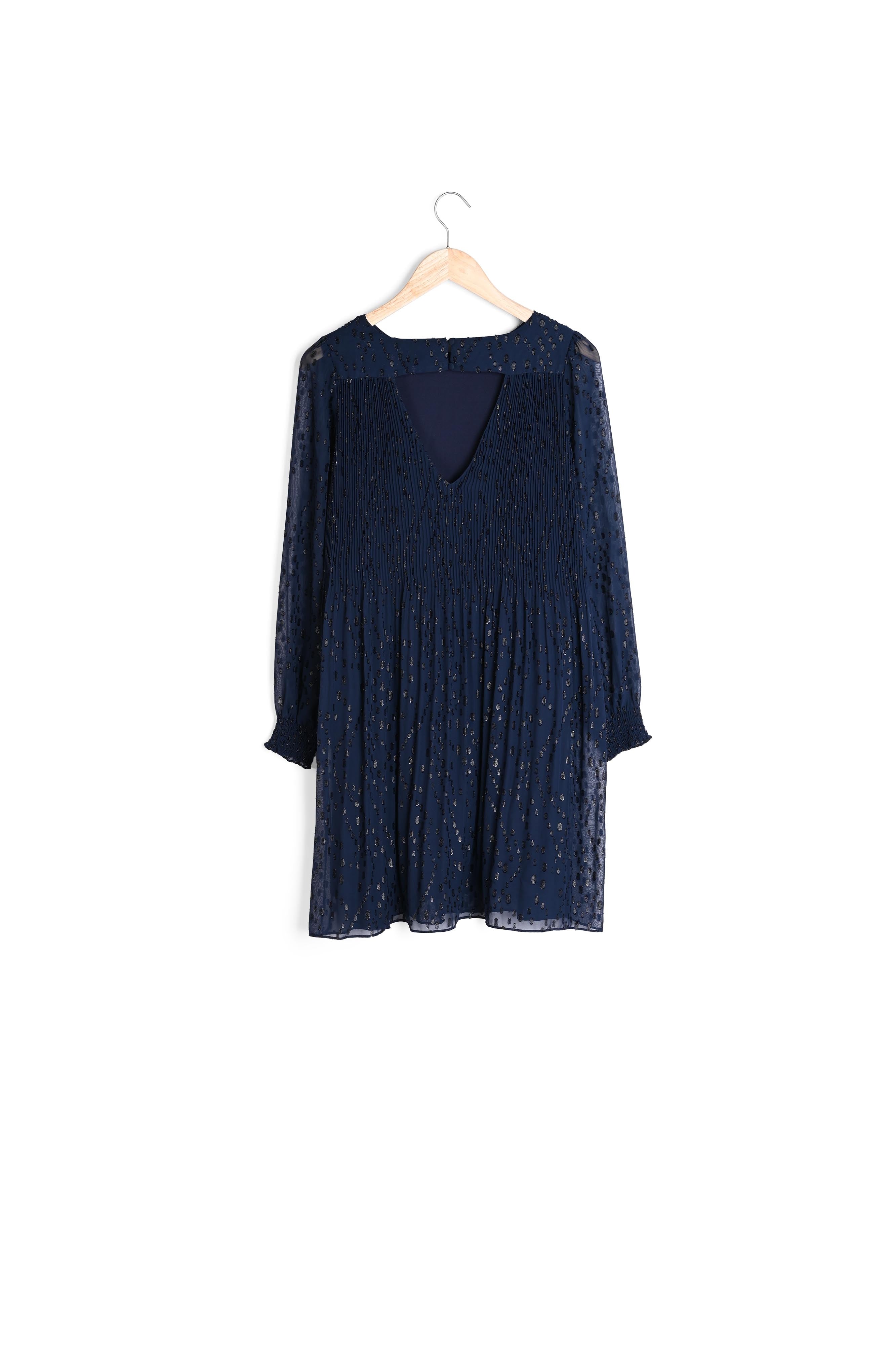Robe plissée lurex Coralia Faume - seconde main