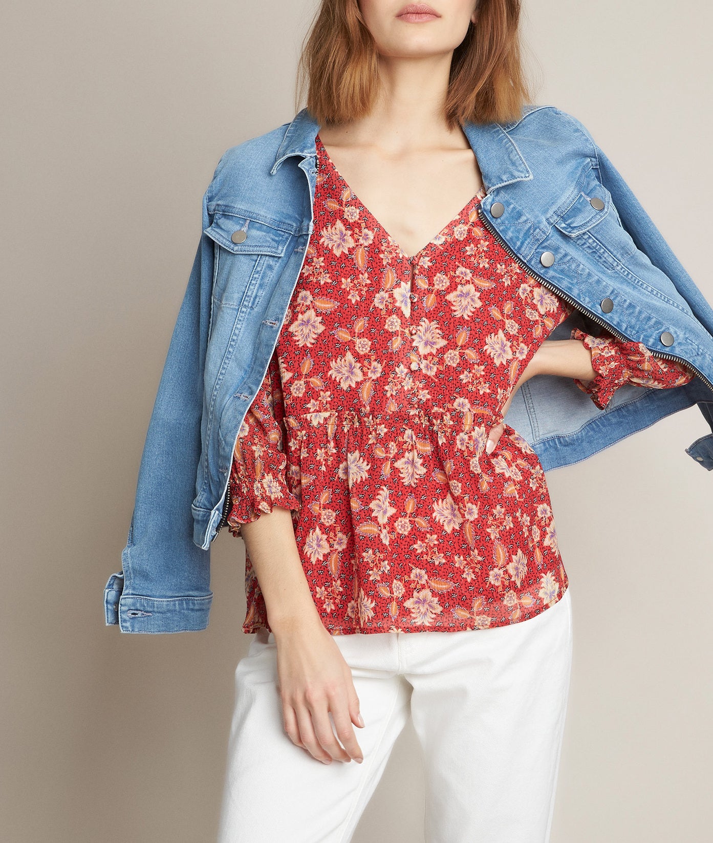 Blouse imprimée Ezira Faume - seconde main