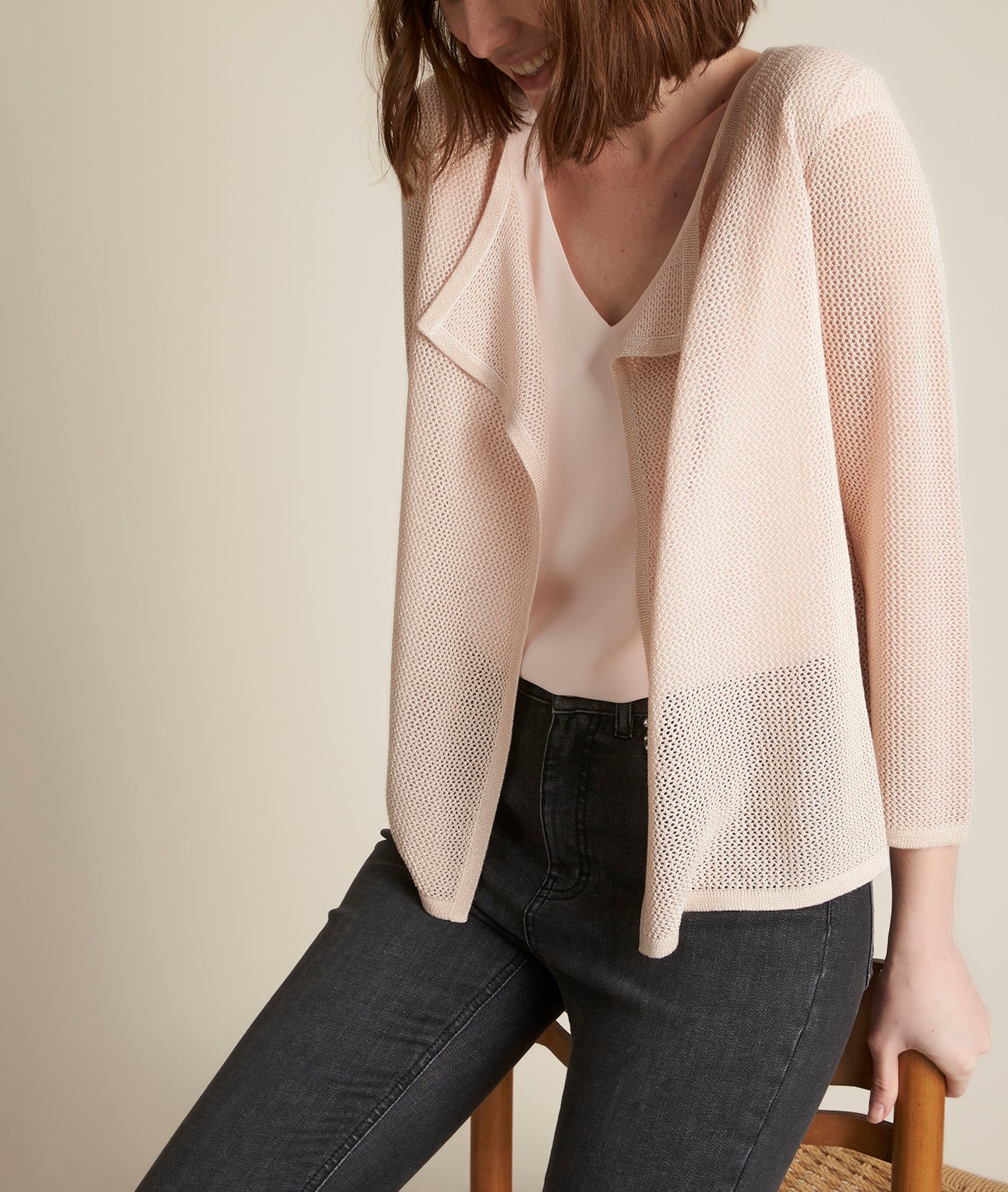 Gilet ajouré nude Noisette Faume - seconde main