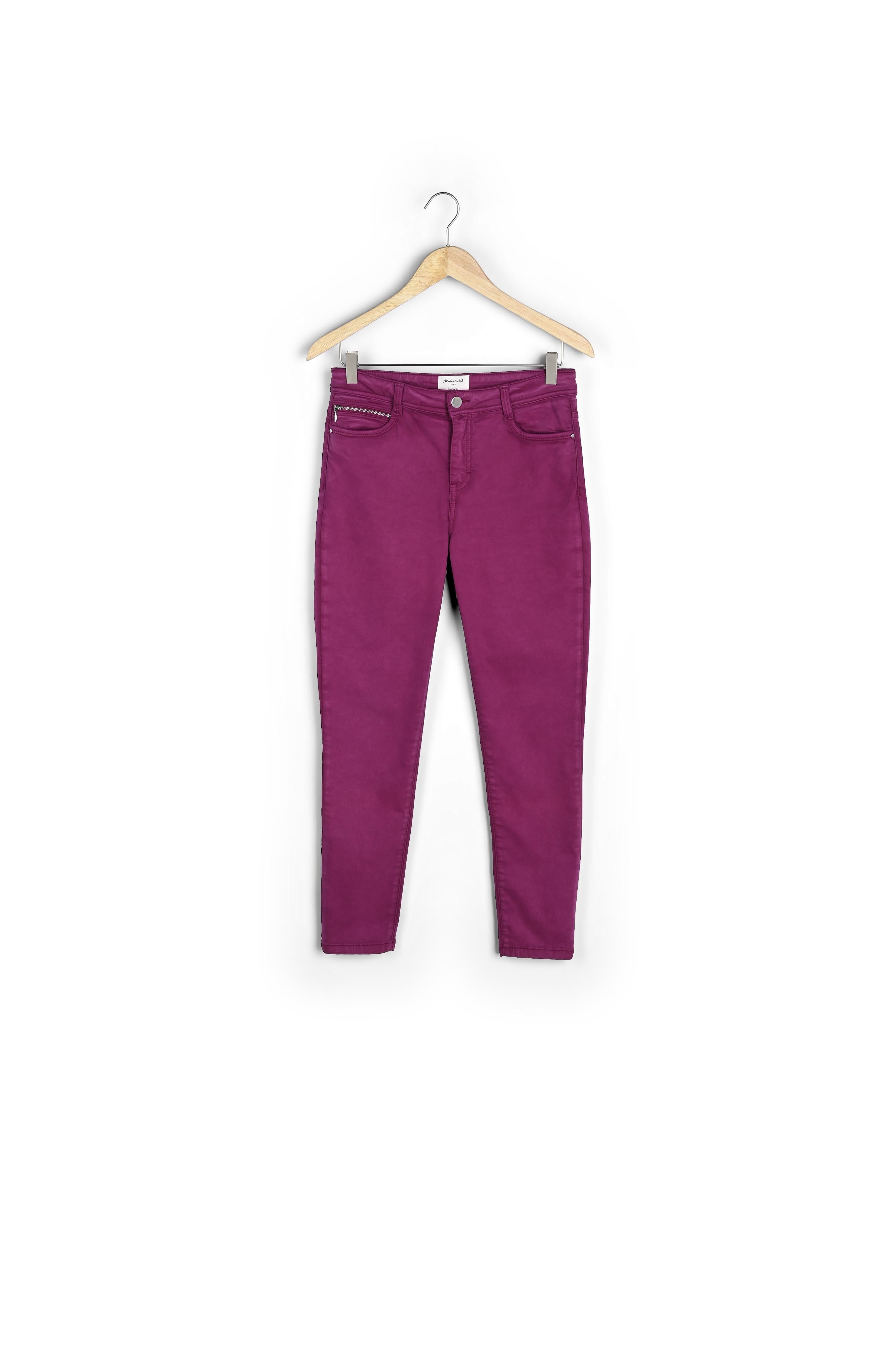 L'iconique slim en satin de coton fuchsia Faume - seconde main