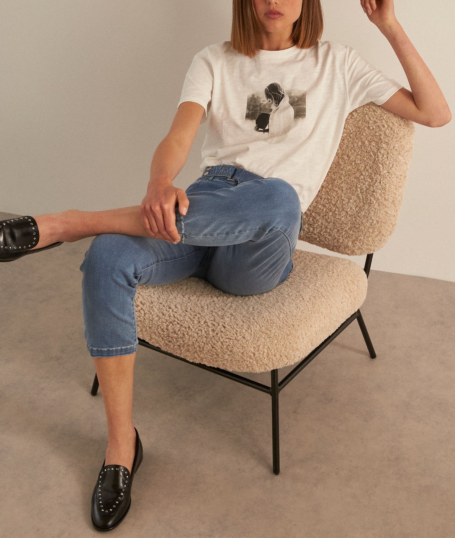 Jean droit en denim clair PALMYRE Faume - seconde main