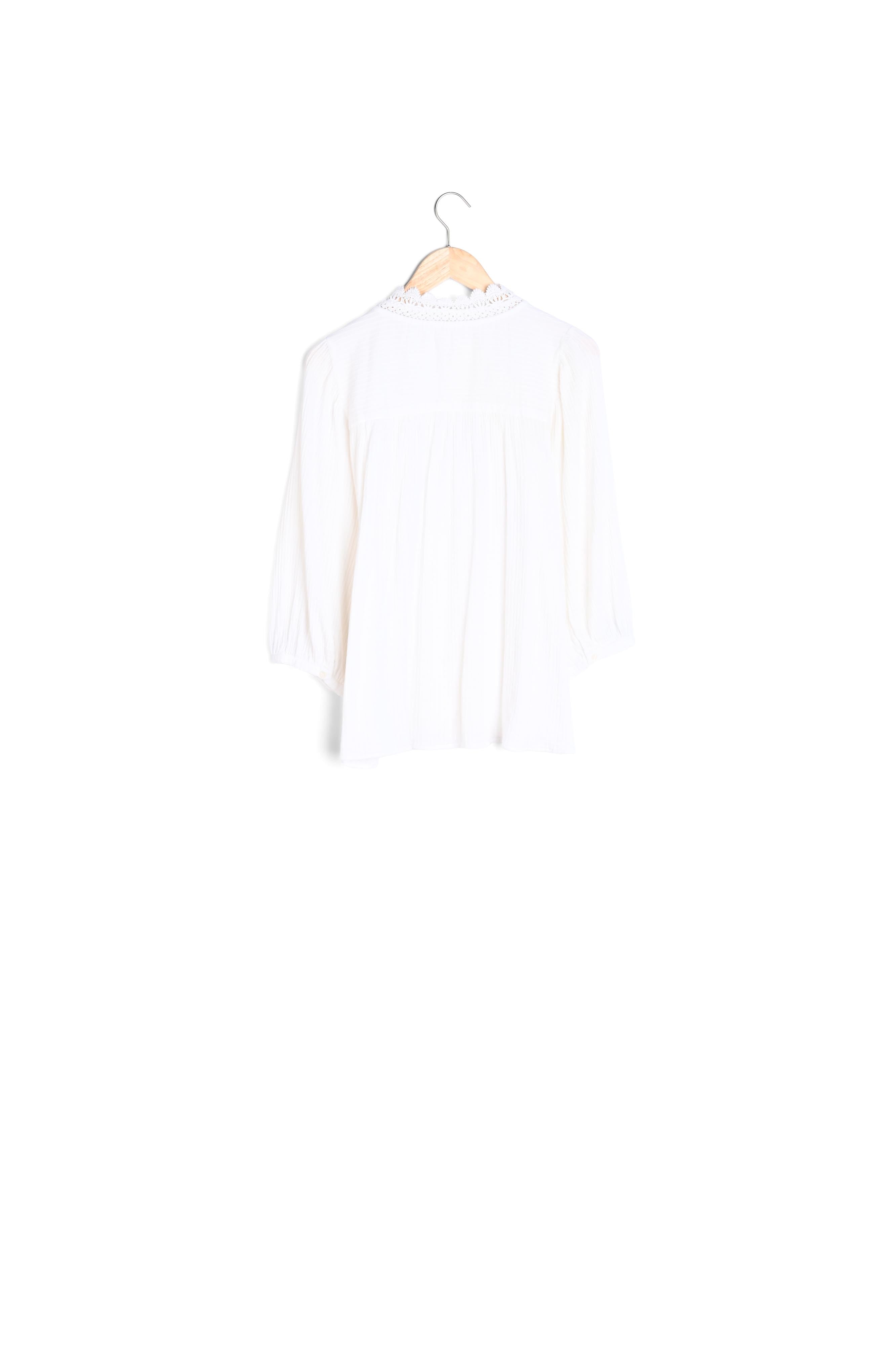 Blouse écrue romantique en coton CLARA Faume - seconde main