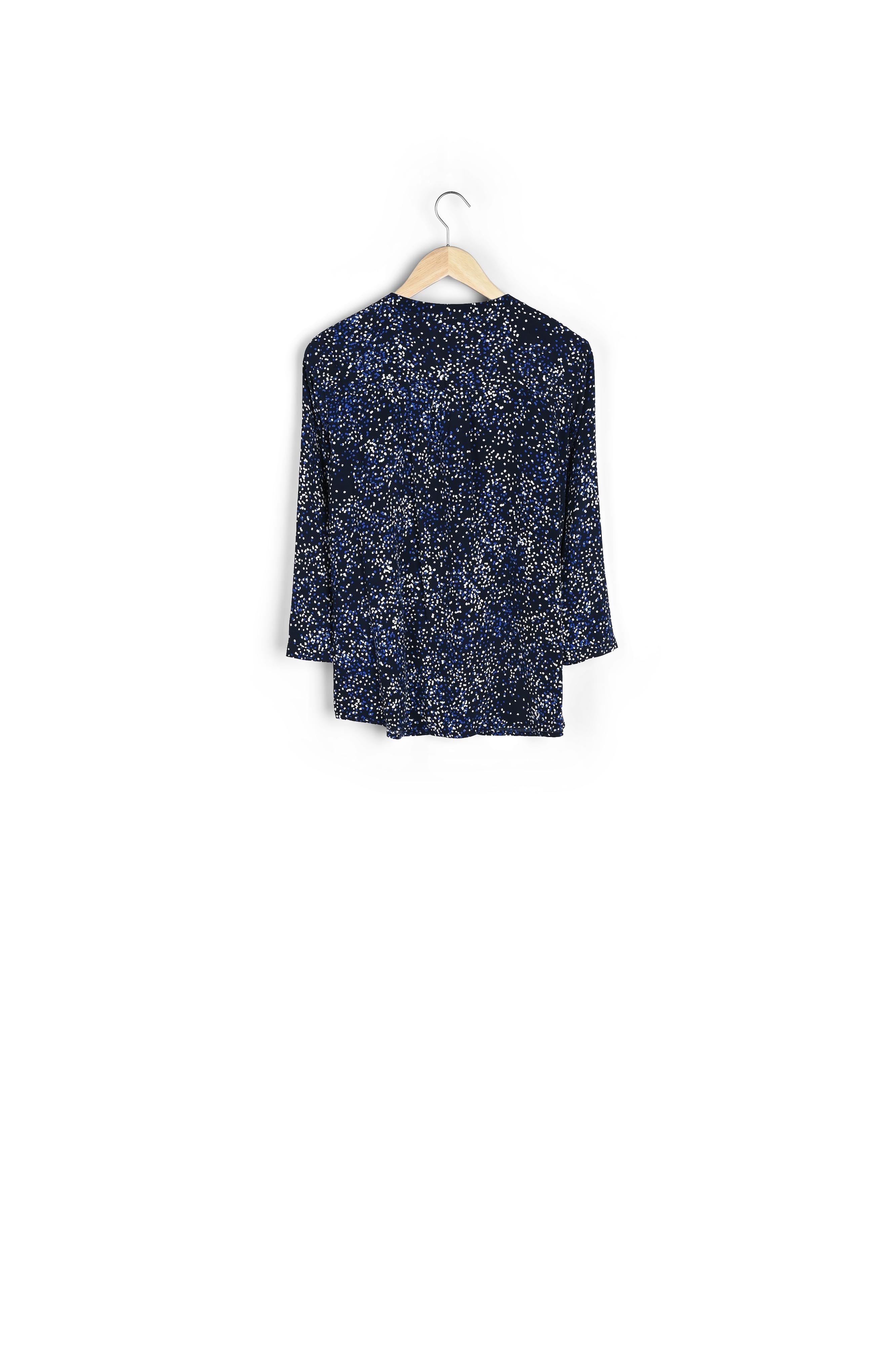 Blouse marine imprimée Arletty Faume - seconde main