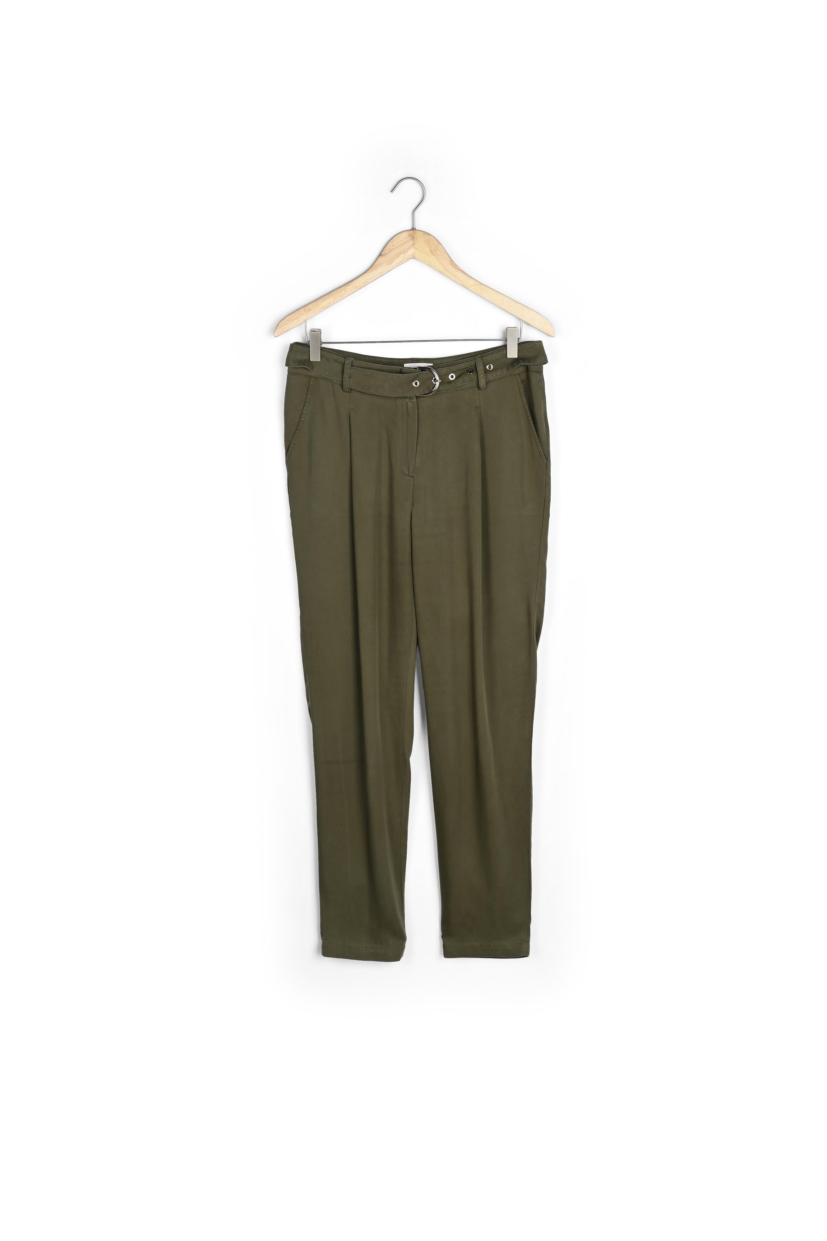 Pantalon chino en tencel kaki Issel Faume - seconde main
