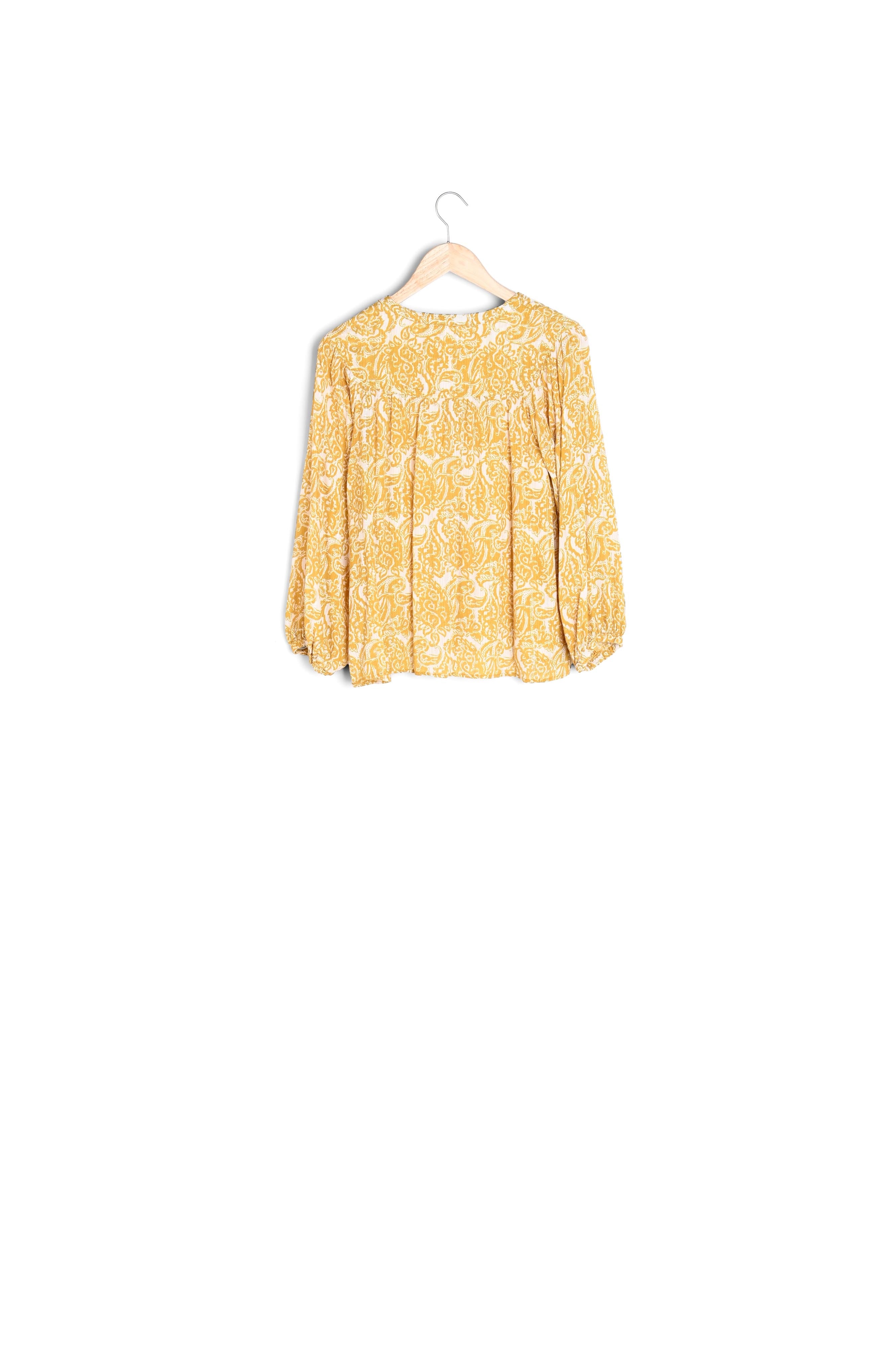 Blouse à l'imprimé ethnique jaune Timeo Faume - seconde main