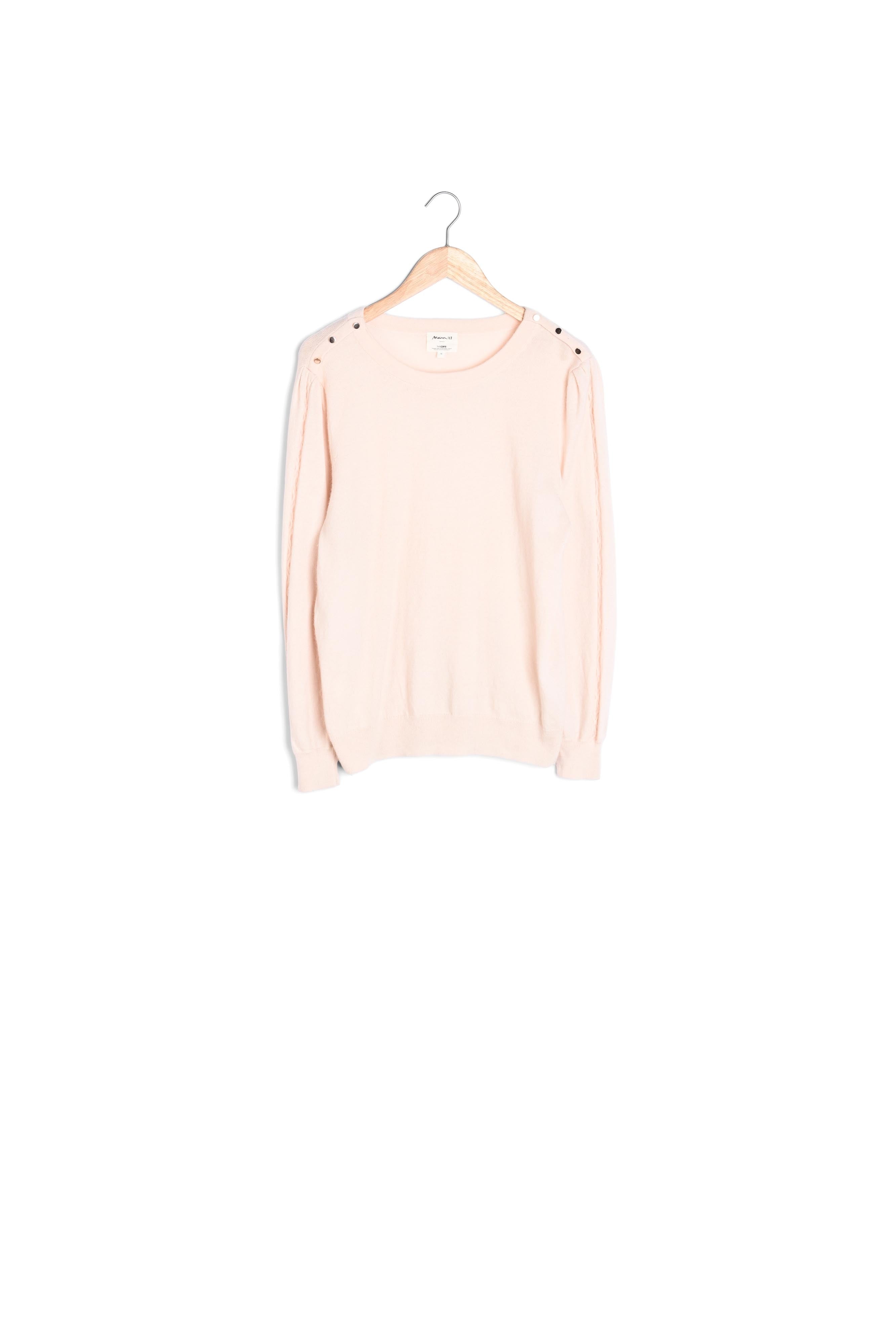 Pull à manches bouffantes poudré Trystan Faume - seconde main